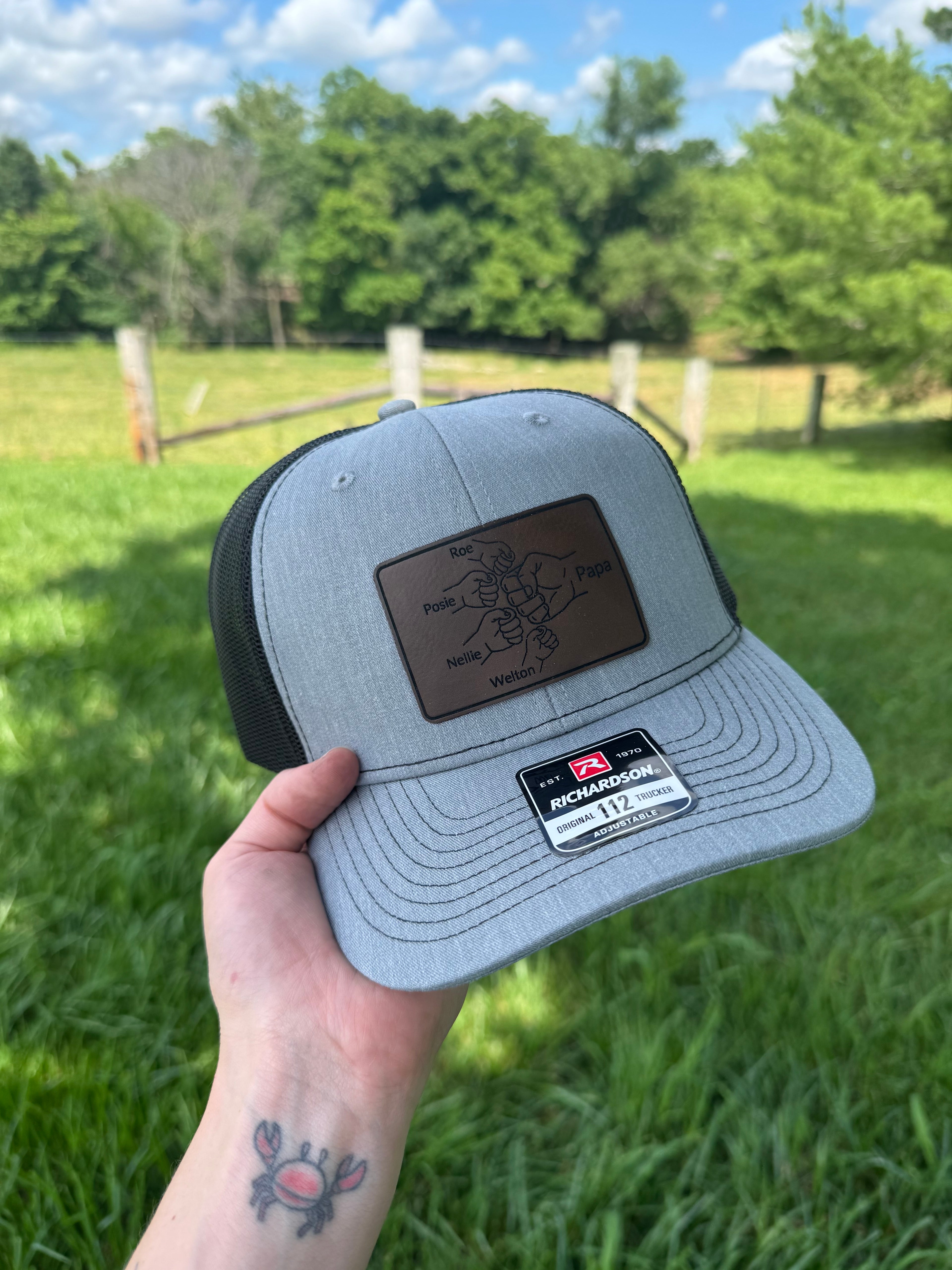 Custom Fist Bump Dad Patch Hats