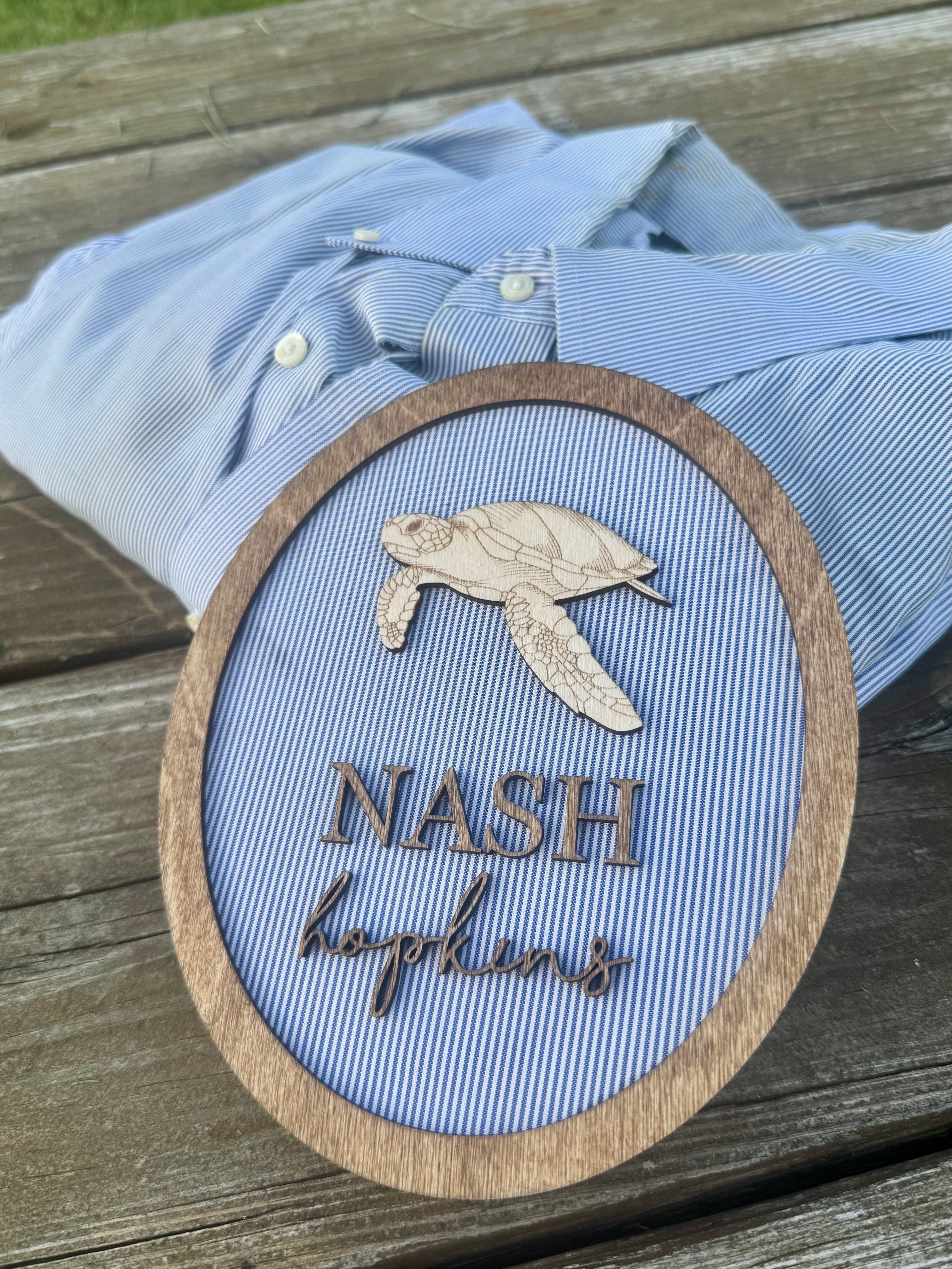 Custom Fabric Name Plaque