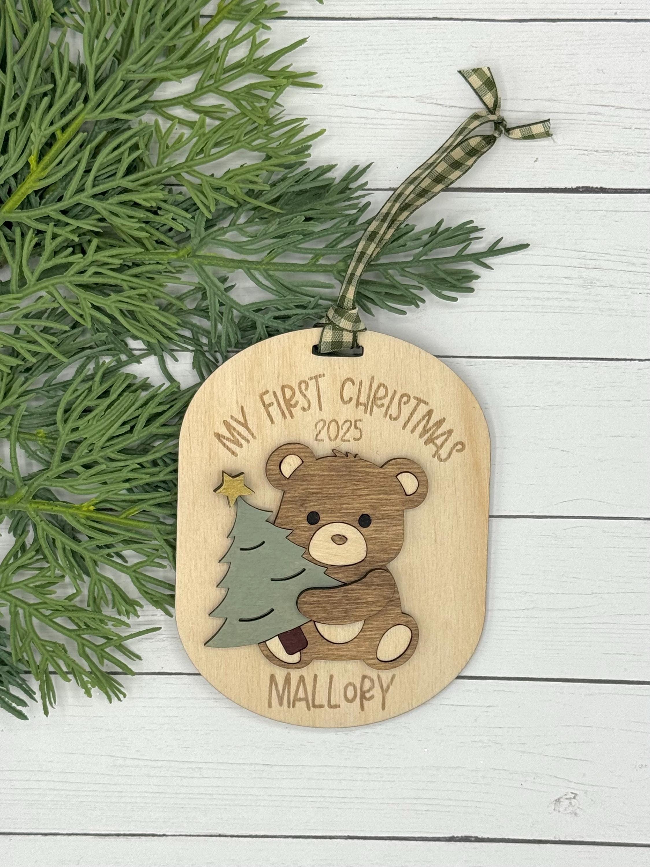 Personalized Baby’s First Christmas Ornament | Custom Ornament | Gift | Keepsake | Holiday Decor | Stocking Tag | Goose | Teddy Bear