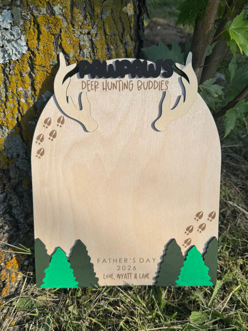 Custom Deer Hunting Handprint Sign