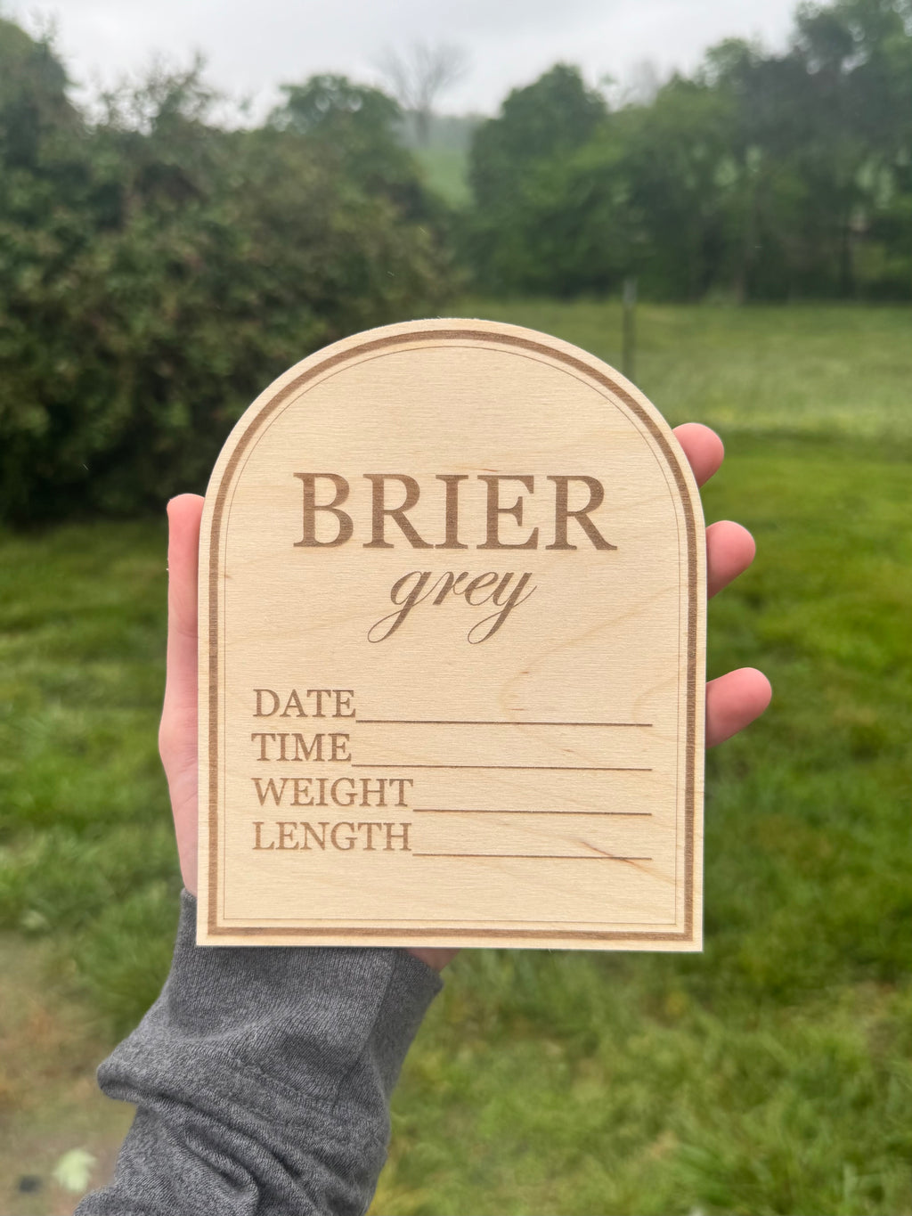 Vintage Arch Baby Name Announcement Plaque