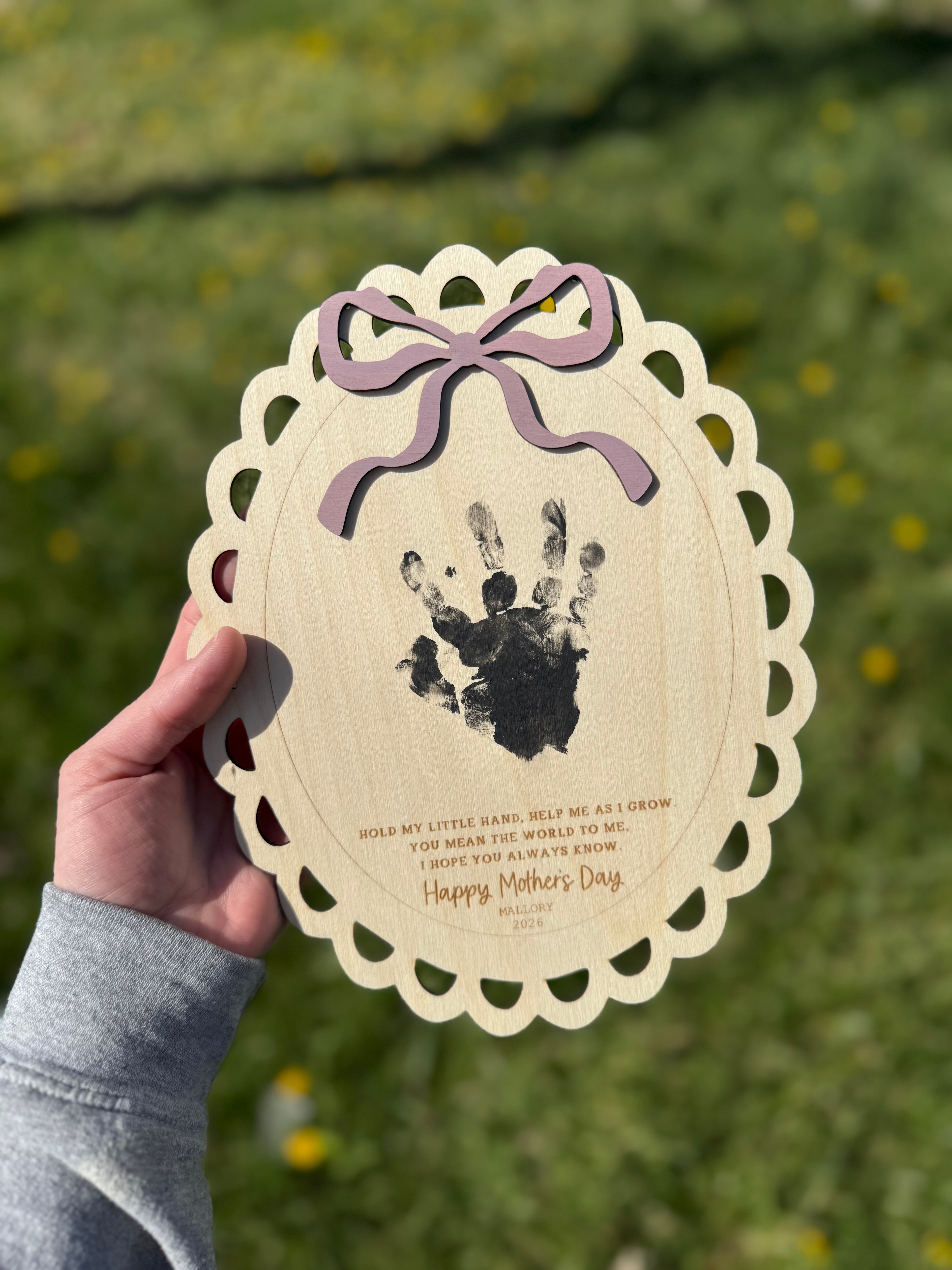 Vintage Handprint Sign - Mother’s Day Gift