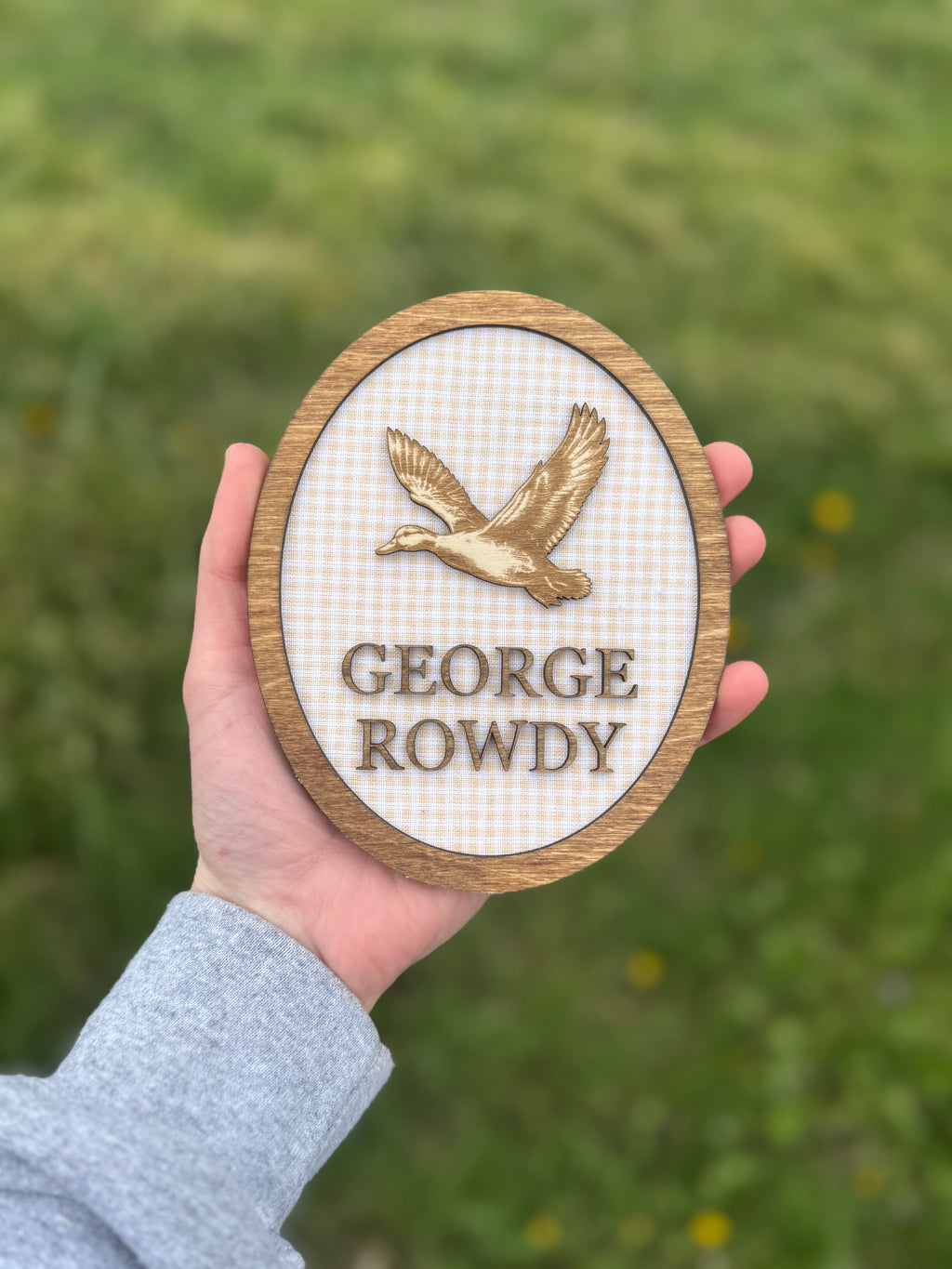 Custom Fabric Name Plaque