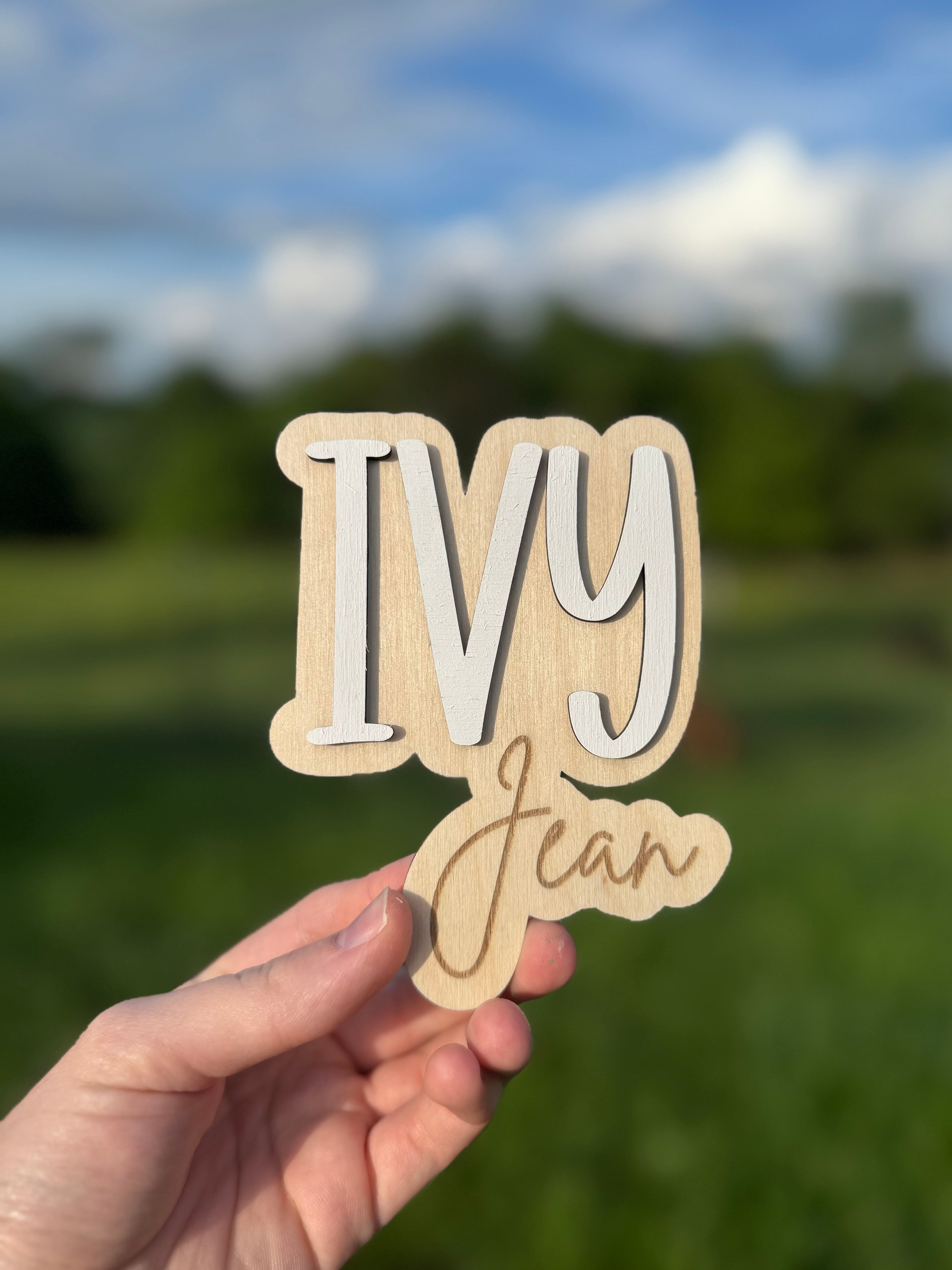 Custom Cut Name Plaque | Birth Announcement Sign