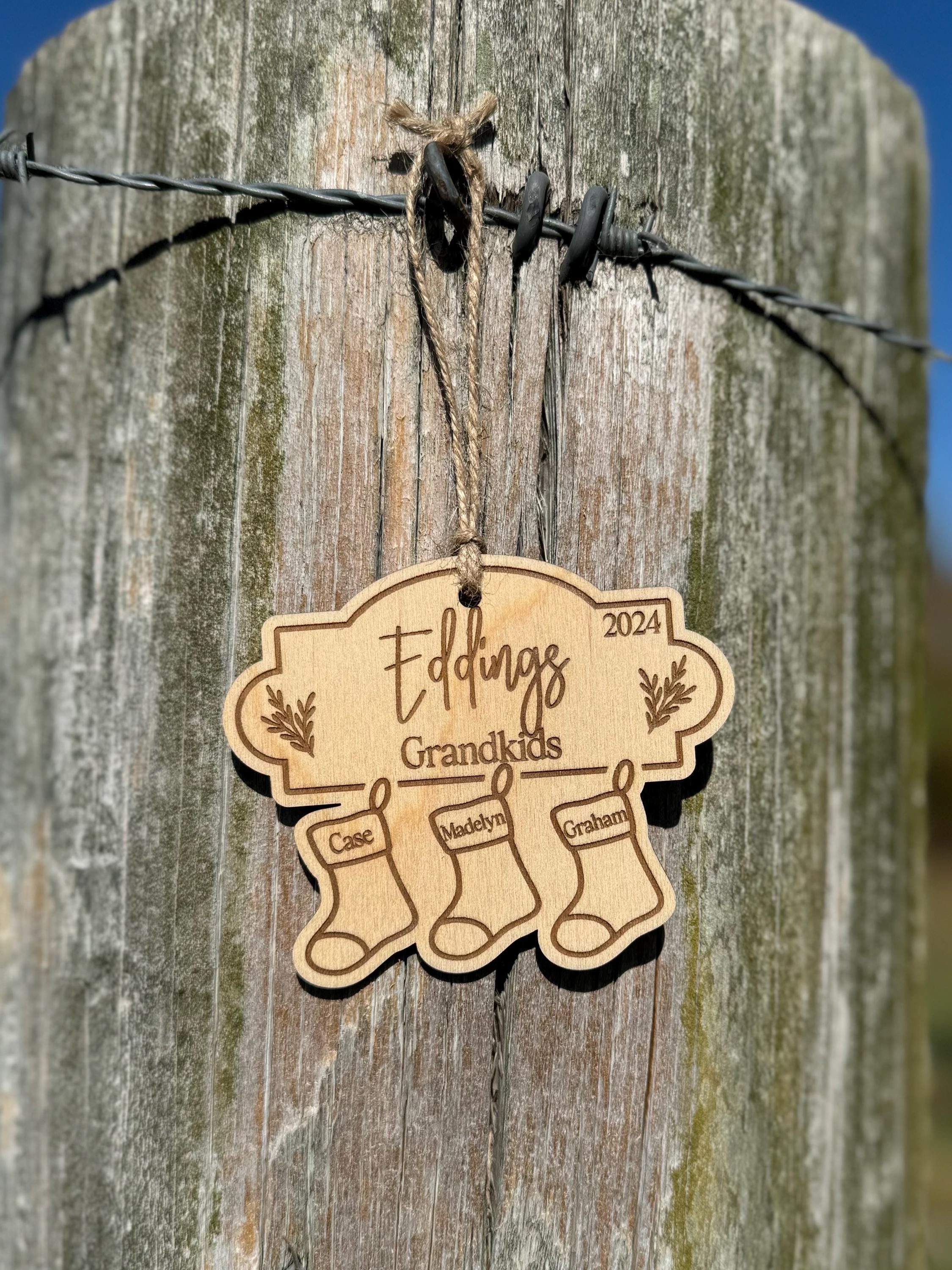 Personalized Family Wood Christmas Ornament | Custom Ornament | Christmas Gift | Keepsake | Holiday Decor | Stocking Tag | Memorabilia