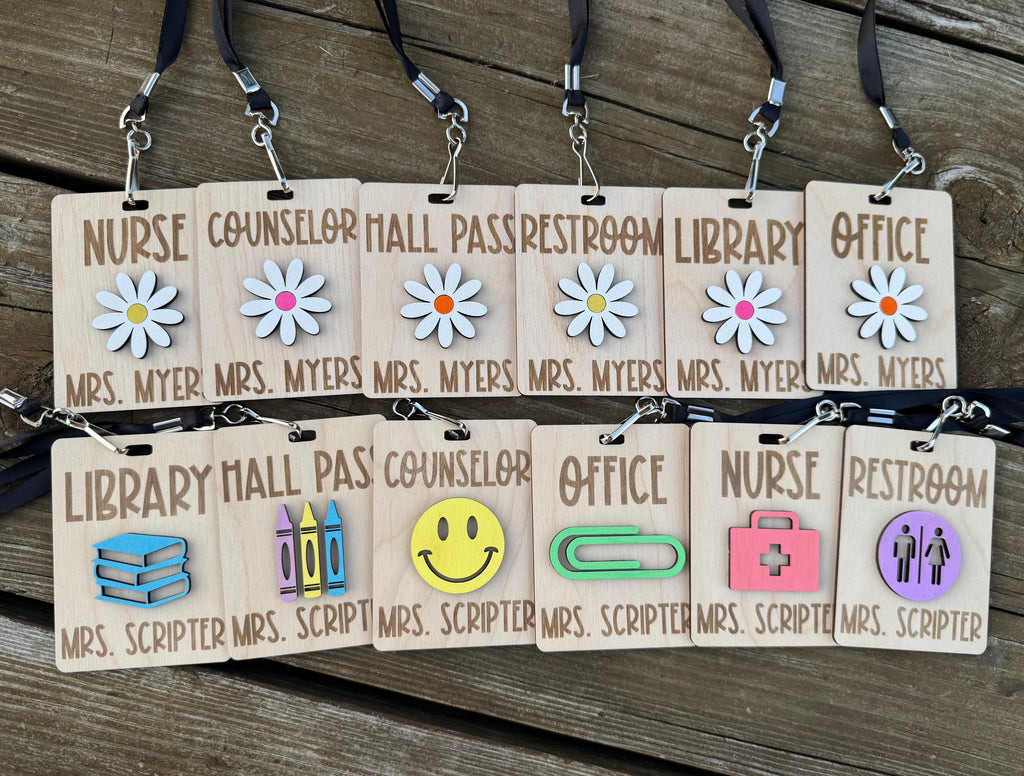 Custom Hall Pass Lanyards