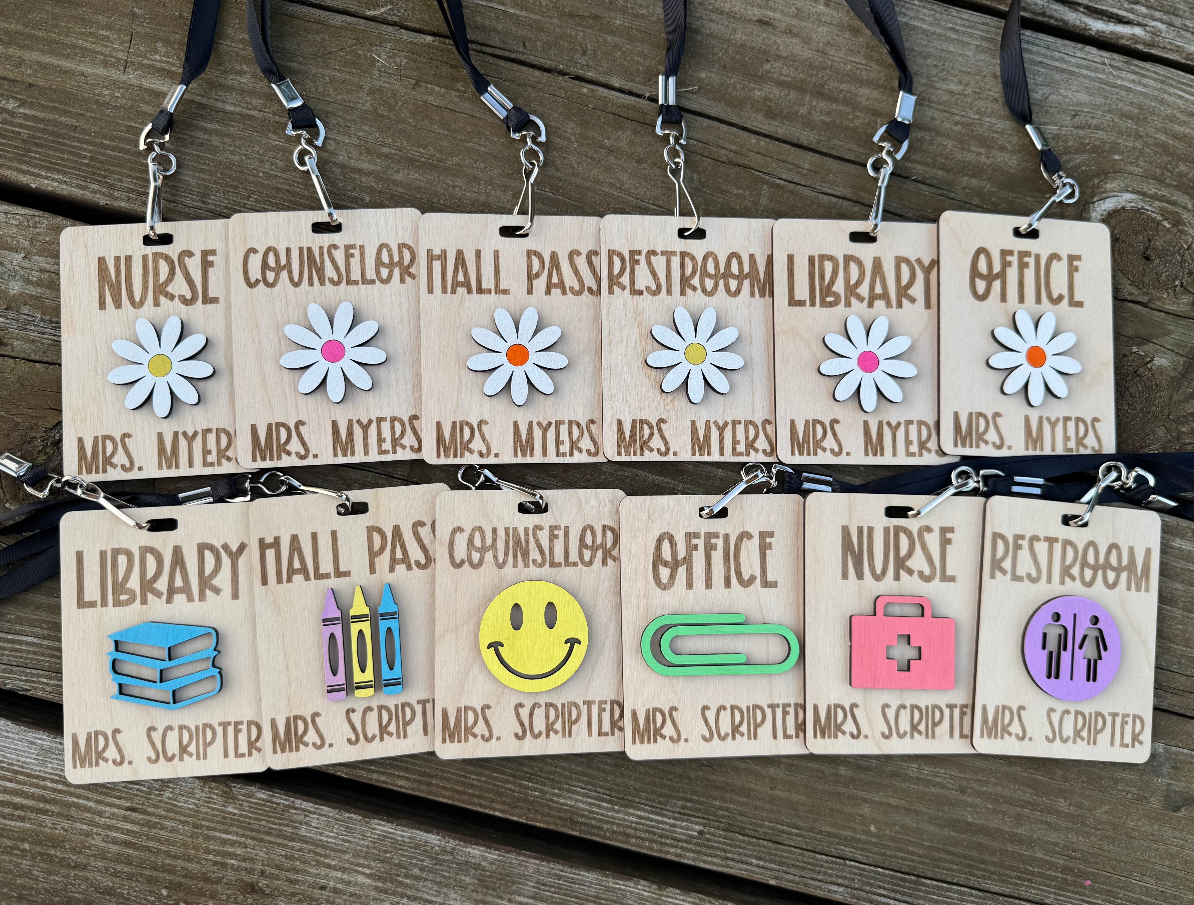 Custom Hall Pass Lanyards