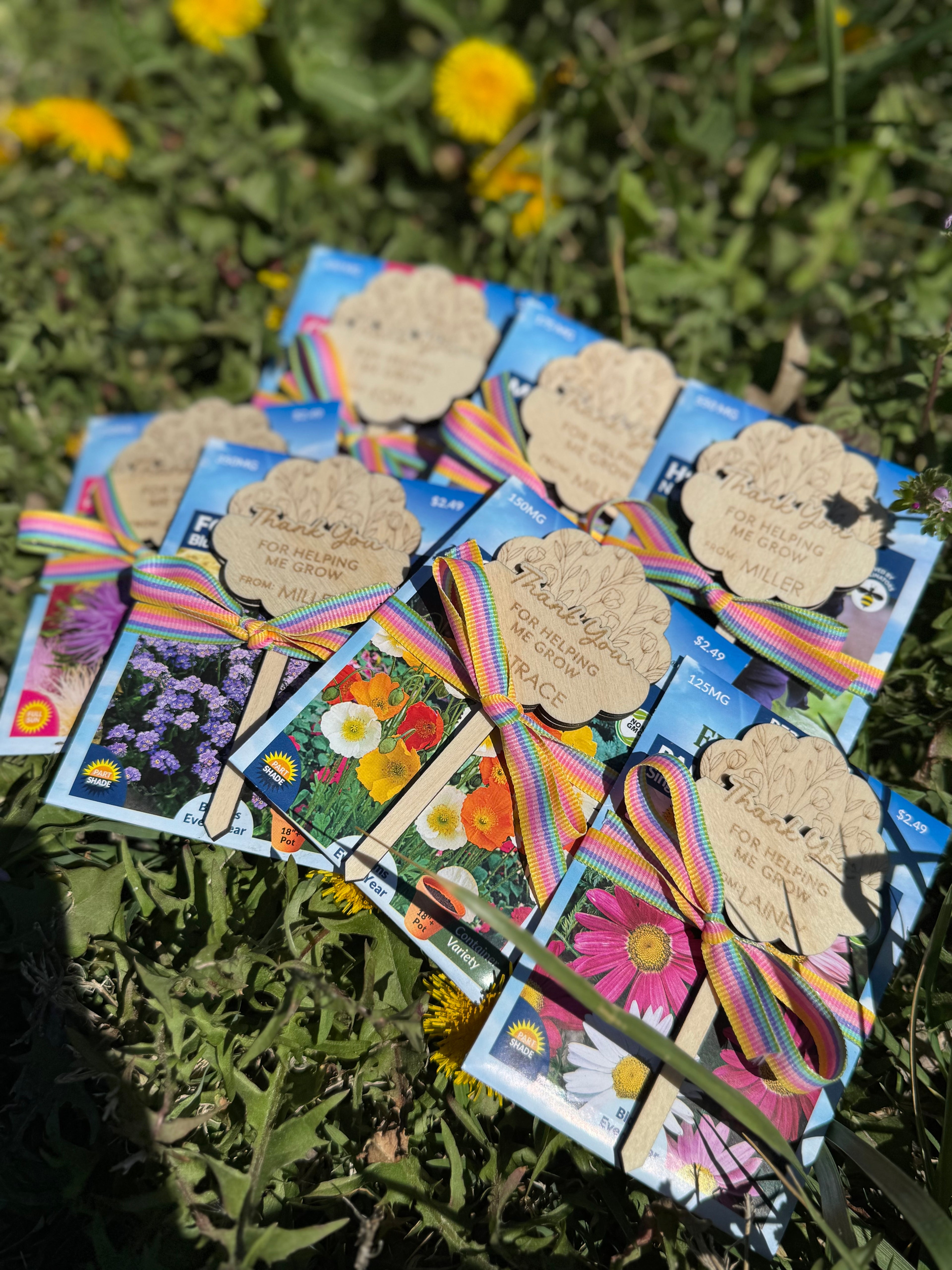 Thank You For Helping Me Grow Flower Stake Gift