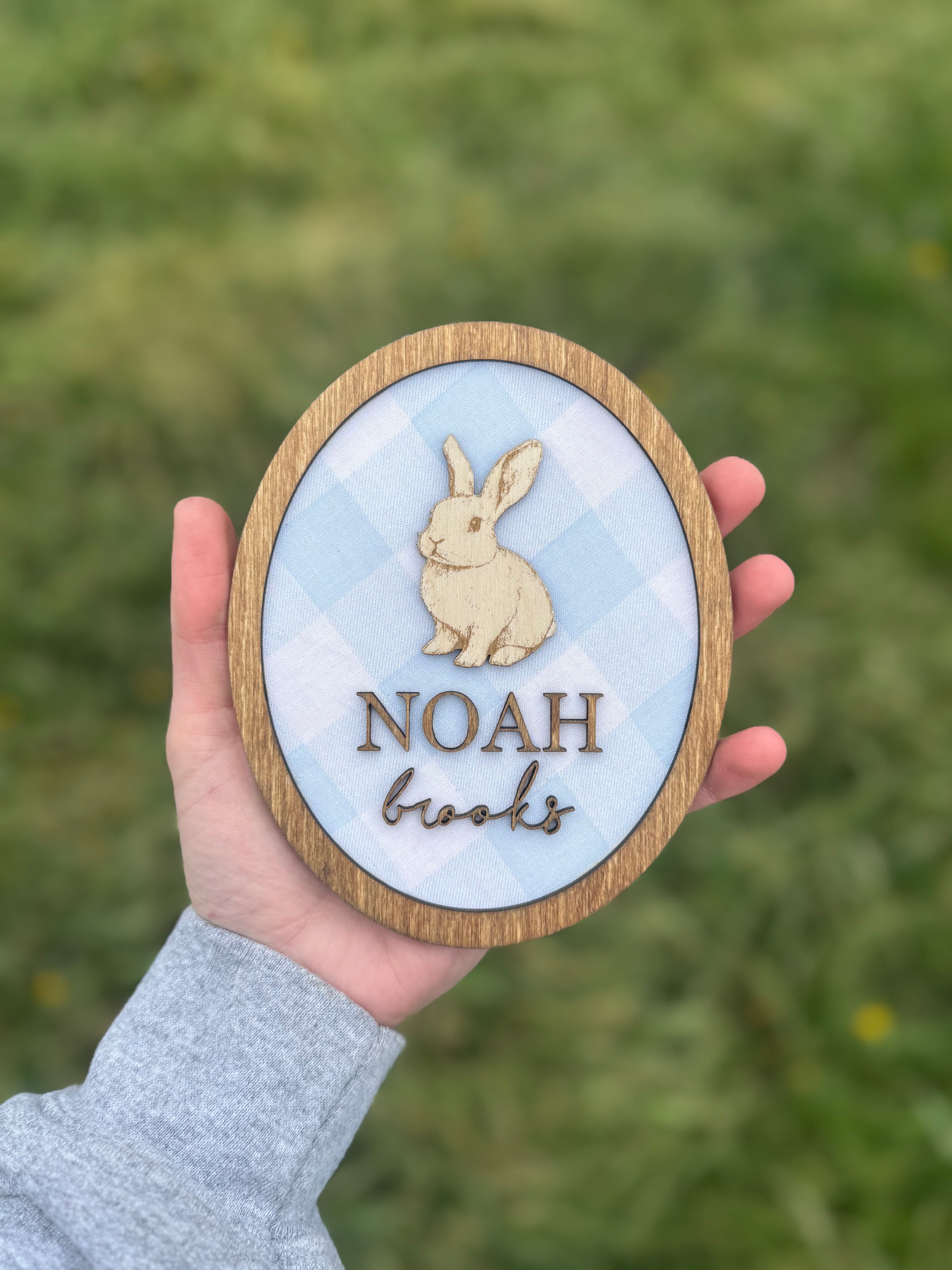 Custom Fabric Name Plaque