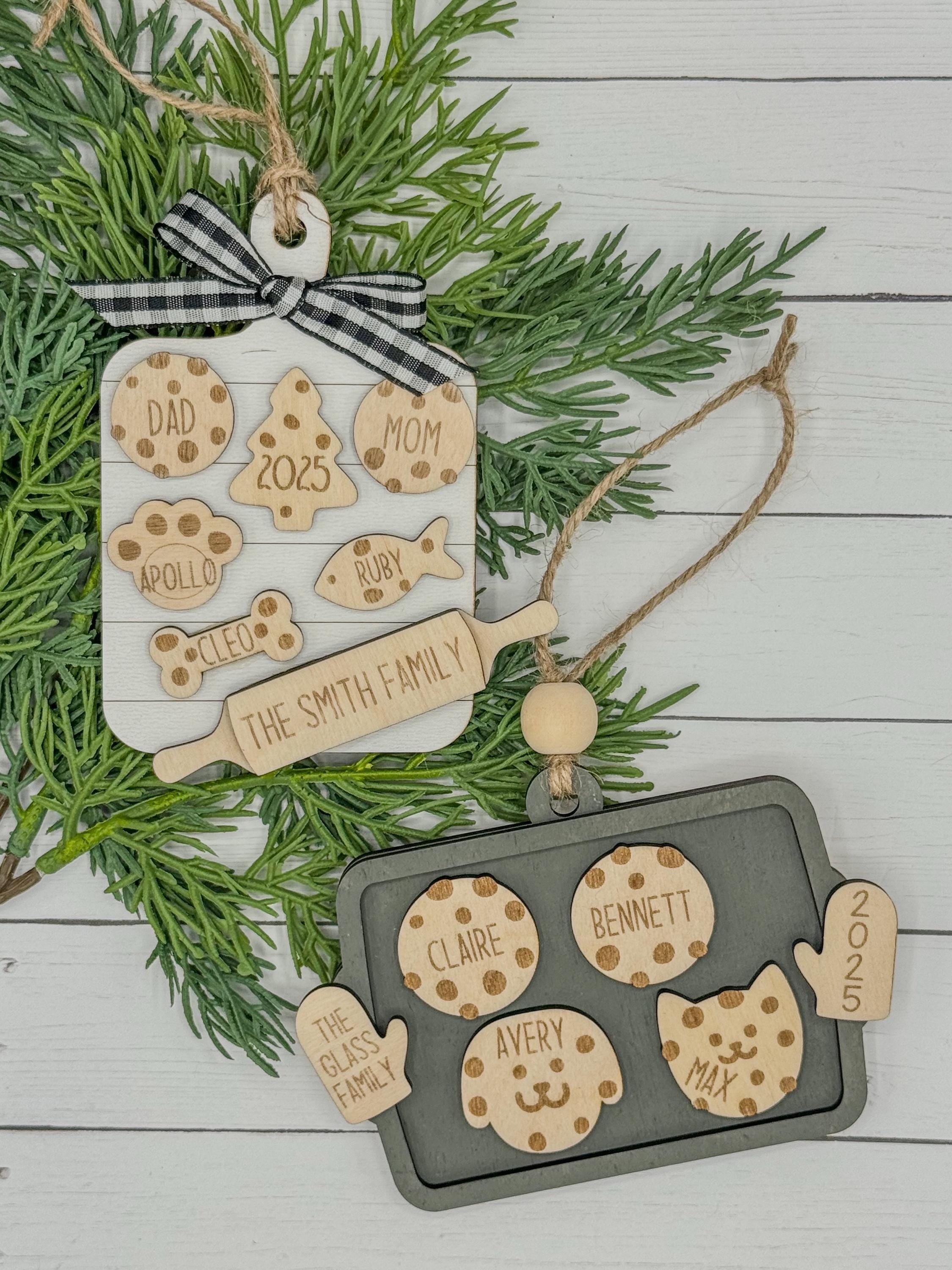 Personalized Family Wood Christmas Ornament | Custom Ornament | Christmas Gift | Keepsake | Holiday Decor | Stocking Tag | Memorabilia