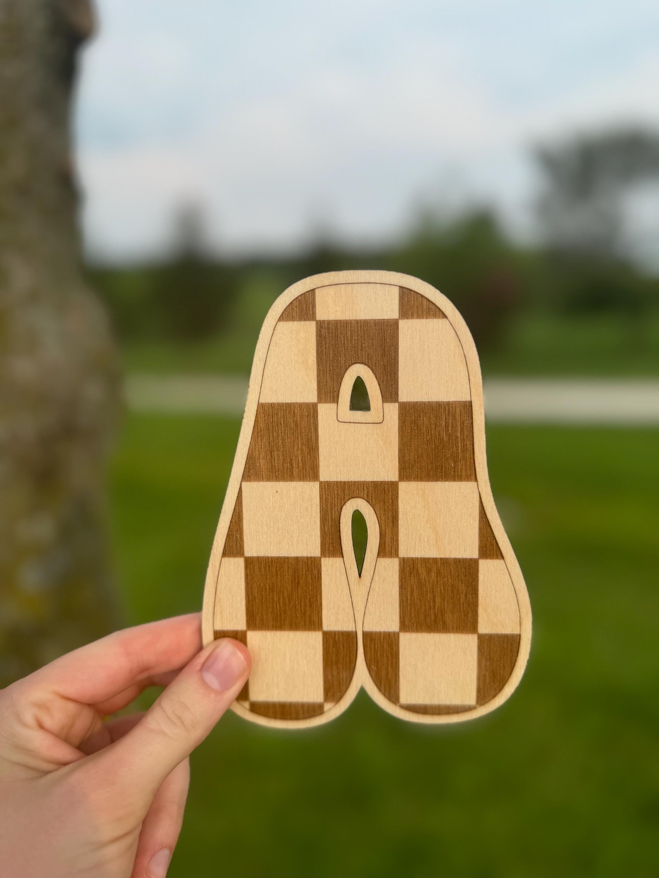 Checkered Wood Letters | Rad Little Dude Decor | Groovy Room Signs | Toddler Decorations | Big Kid Room | Trendy Kids | Peace | Lightning