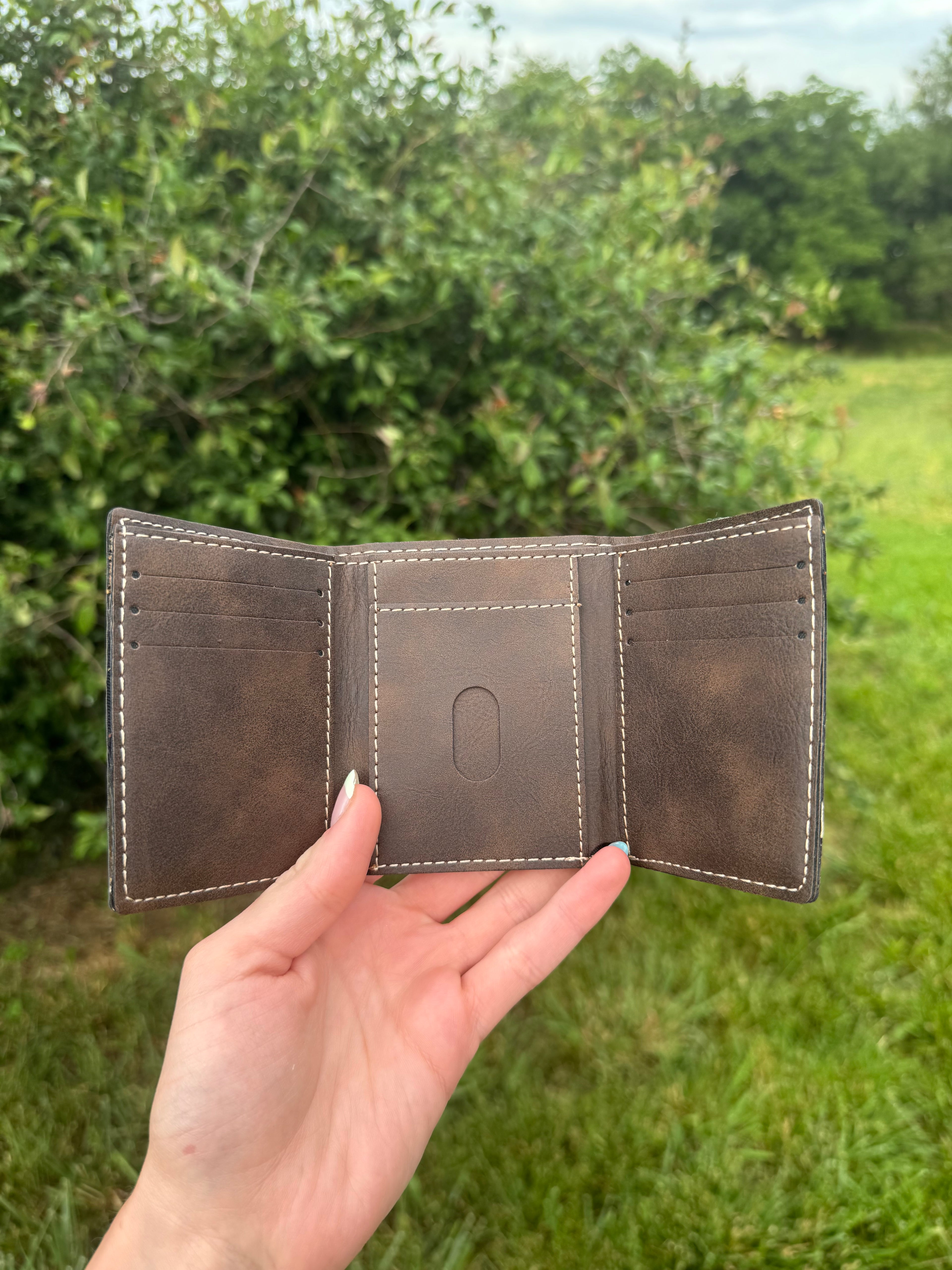 Custom Engraved Trifold Wallet