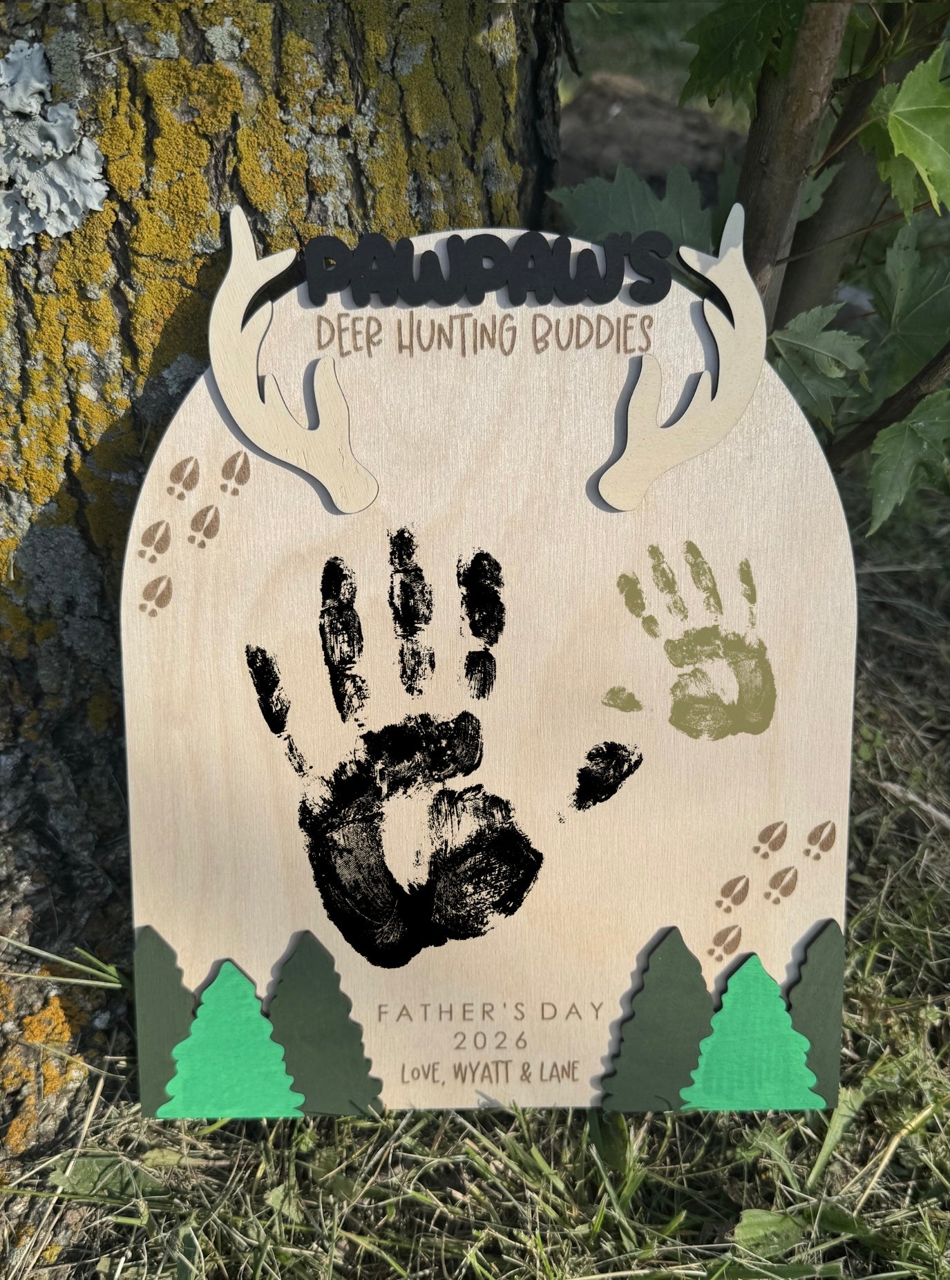 Custom Deer Hunting Handprint Sign