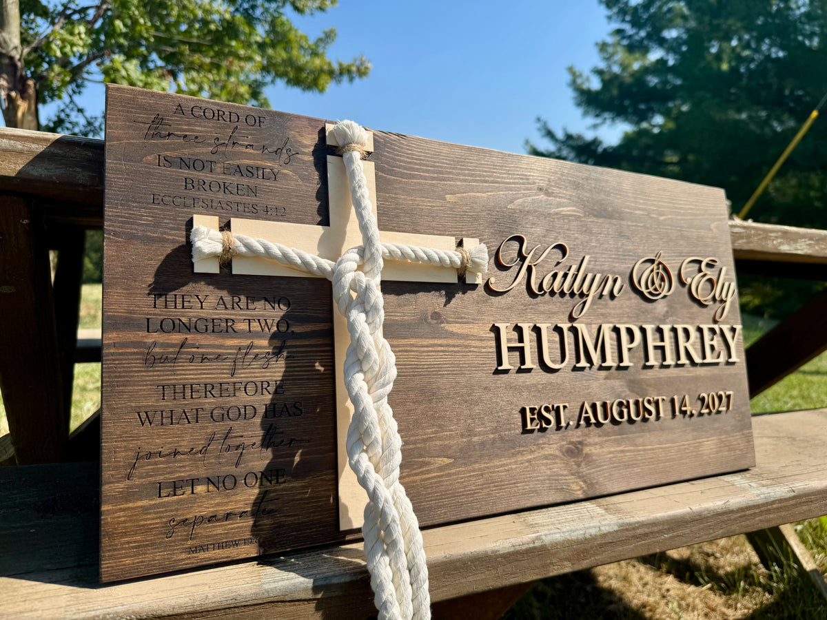 Wedding Cord Ceremony Sign