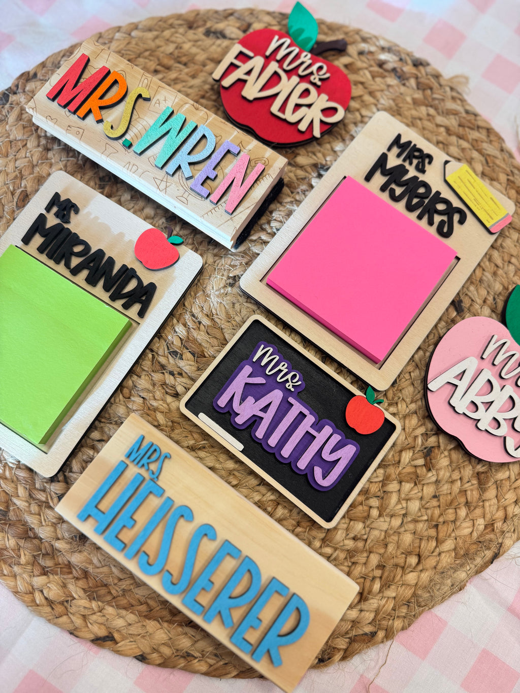 Apple Teacher Name Magnet