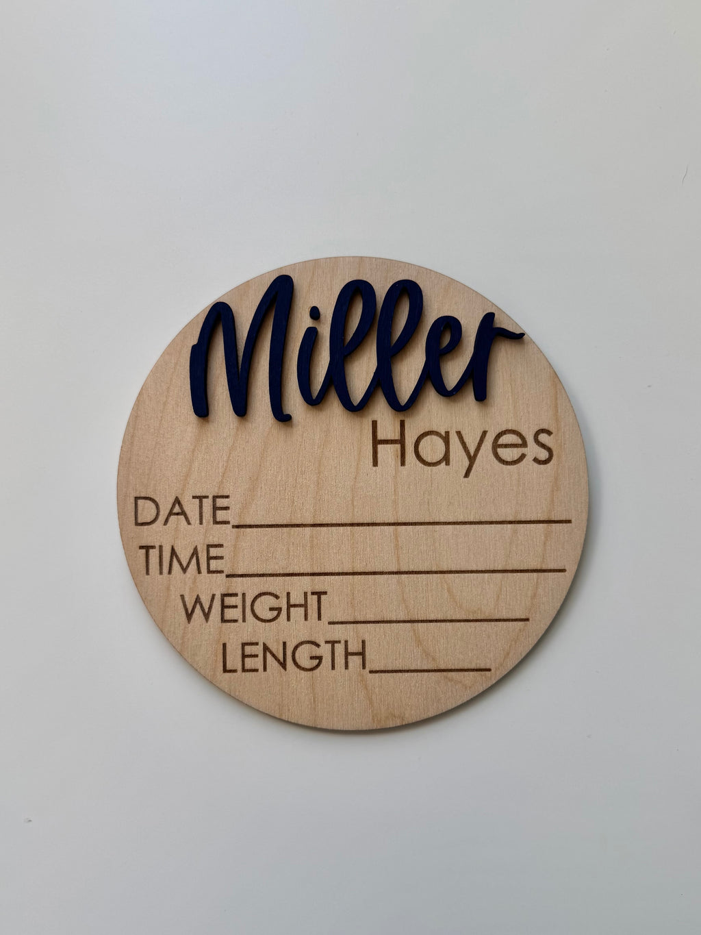 Simple Custom Birth Announcement Plaque