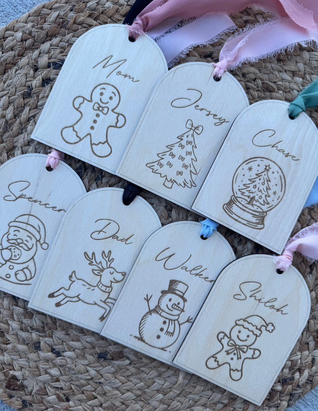 Personalized Christmas Gift Basket Tag | Stocking Tag