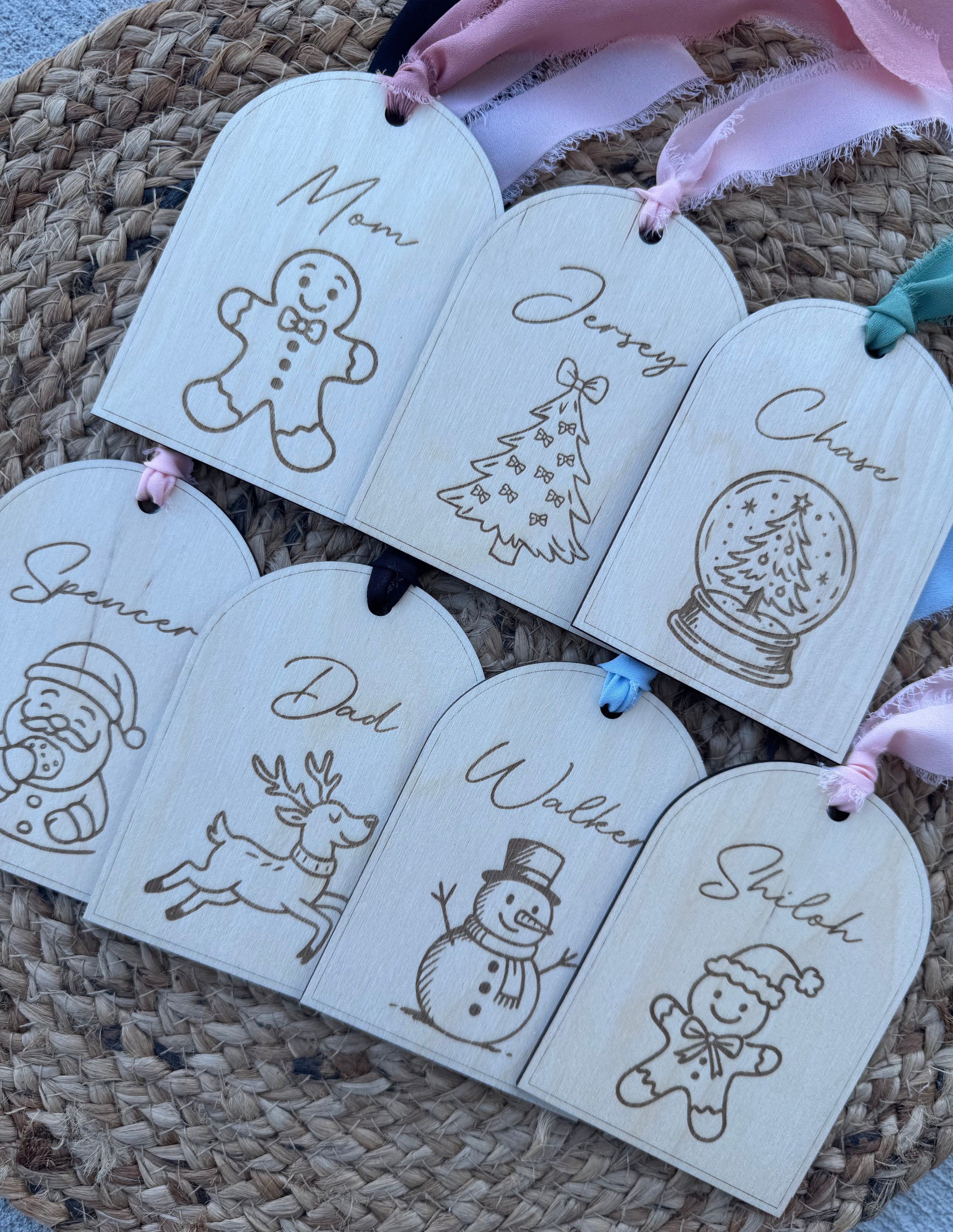 Personalized Christmas Gift Basket Tag | Stocking Tag