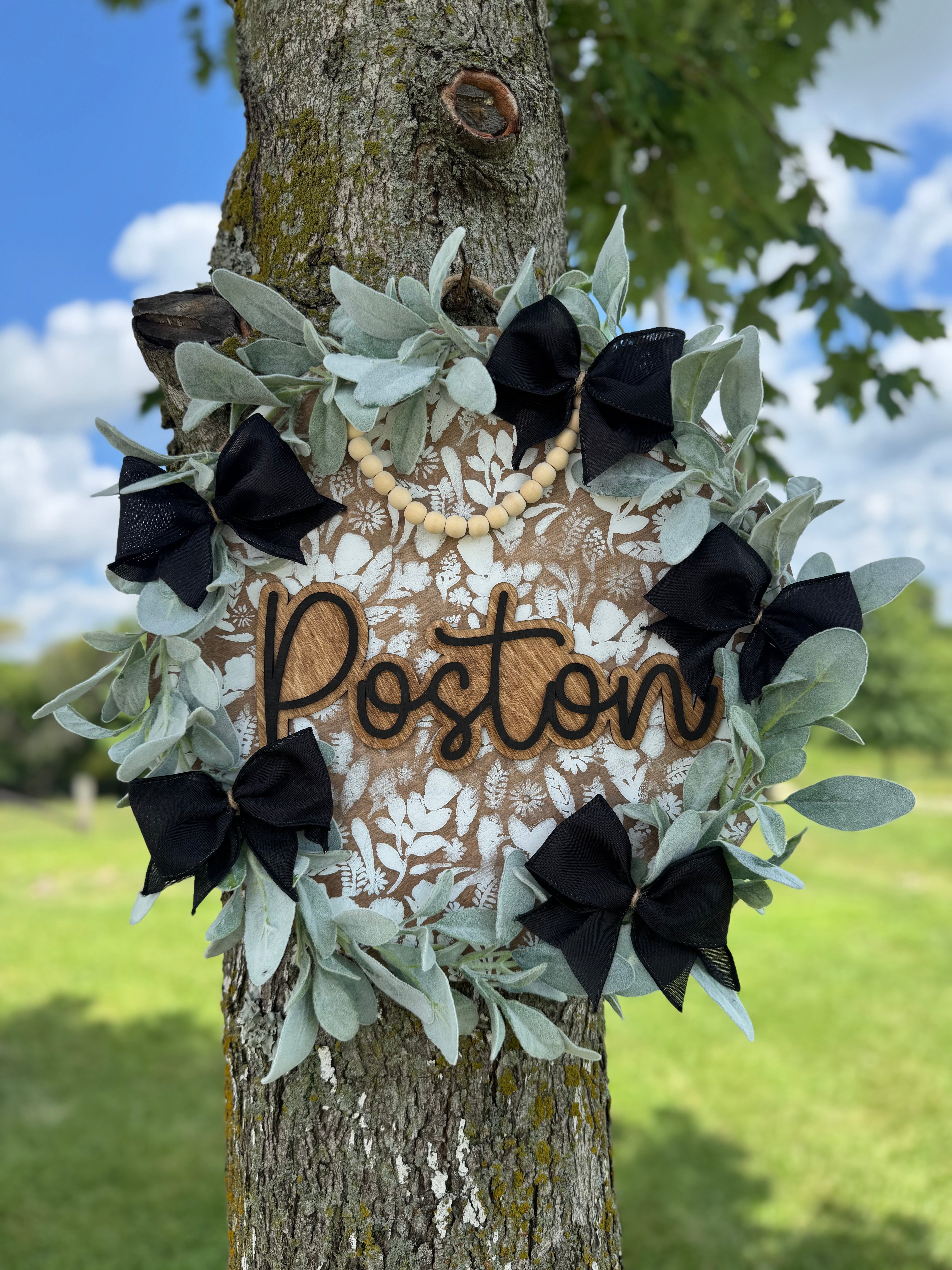 PREORDER Boho Wreath Porch Signs