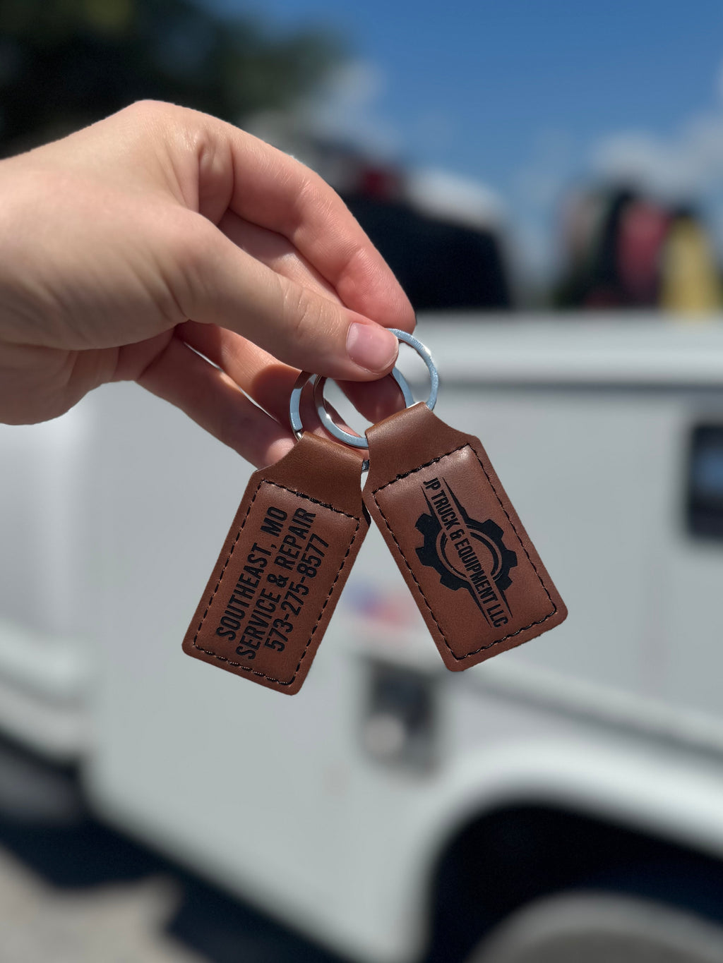 Custom Leatherette Keychains