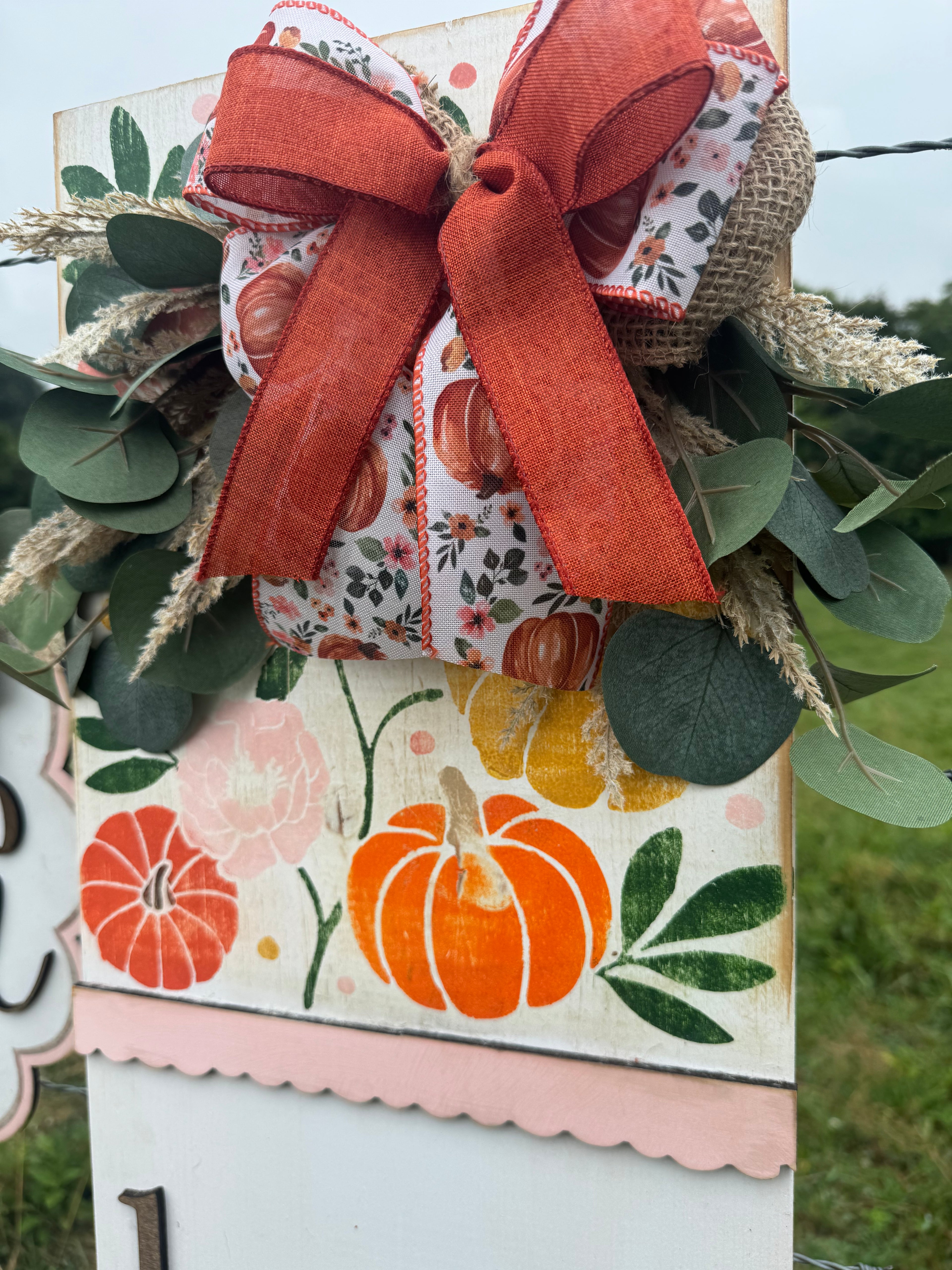 Pink Pumpkin Porch Signs