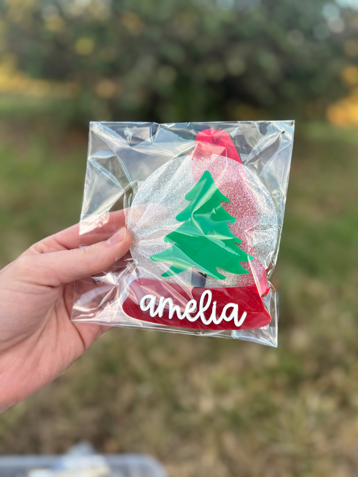 Snow Globe Name Ornament