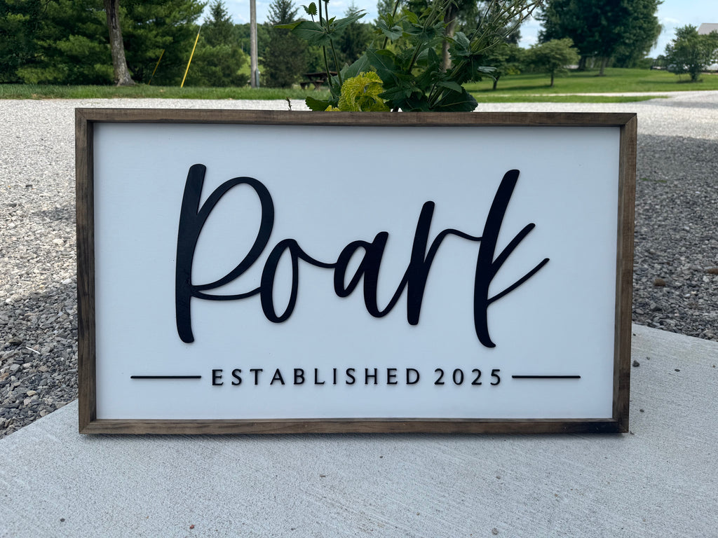 Custom Framed Name Sign