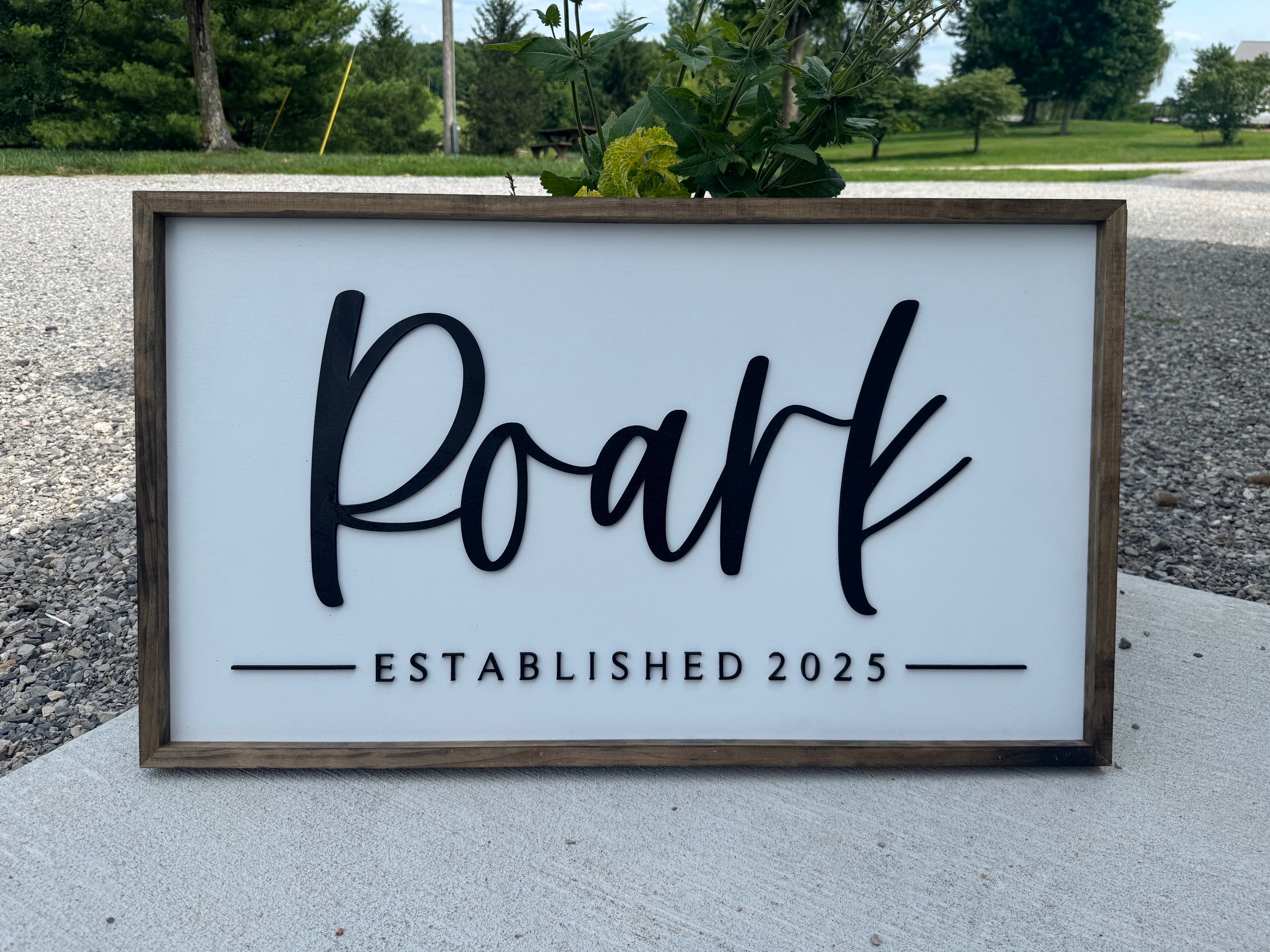 Custom Framed Name Sign