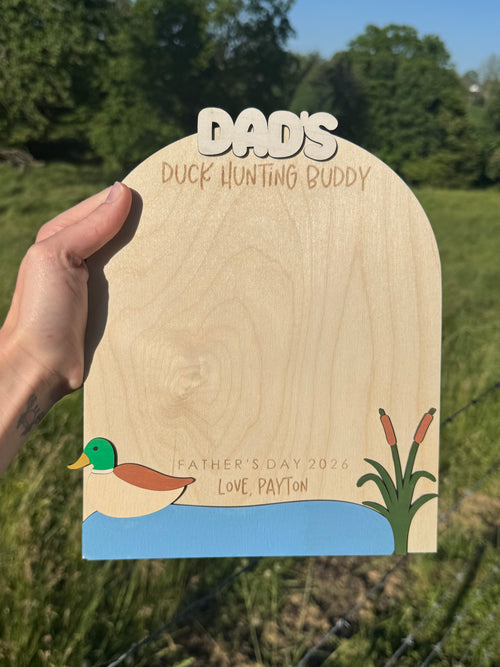 Custom Duck Hunting Handprint Sign