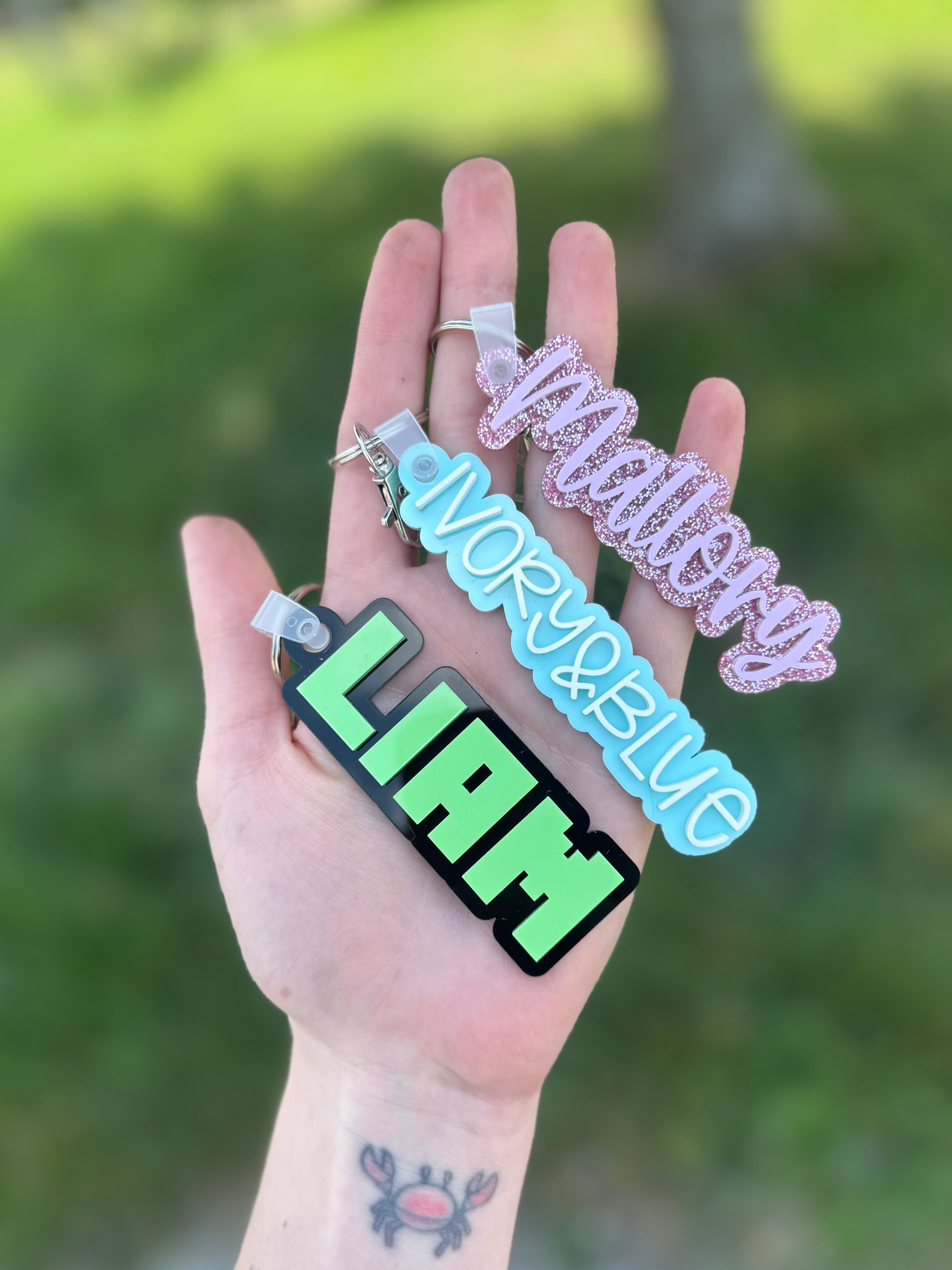 Acrylic Name Keychains