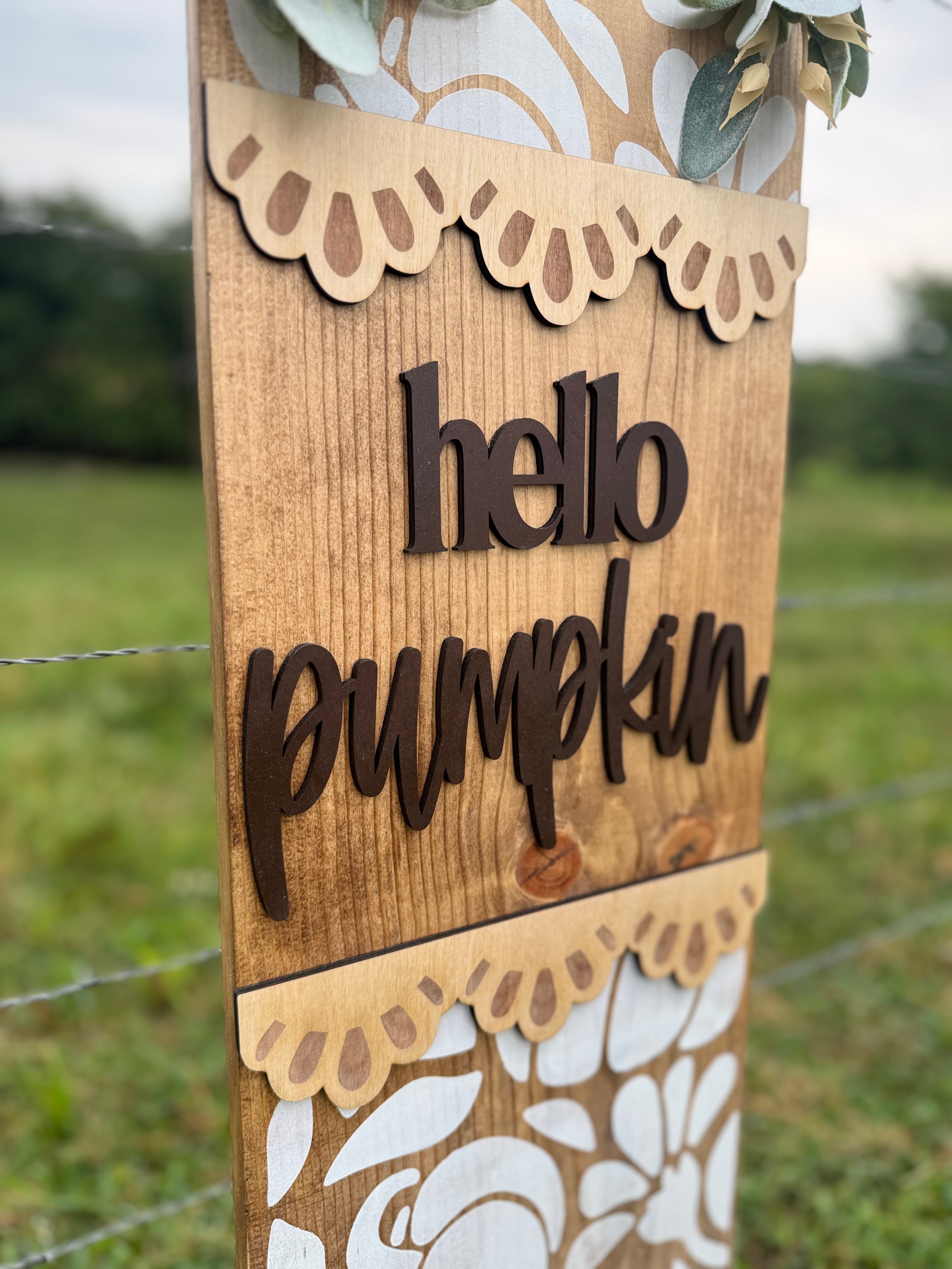 Polka Dot Pumpkin Porch Signs