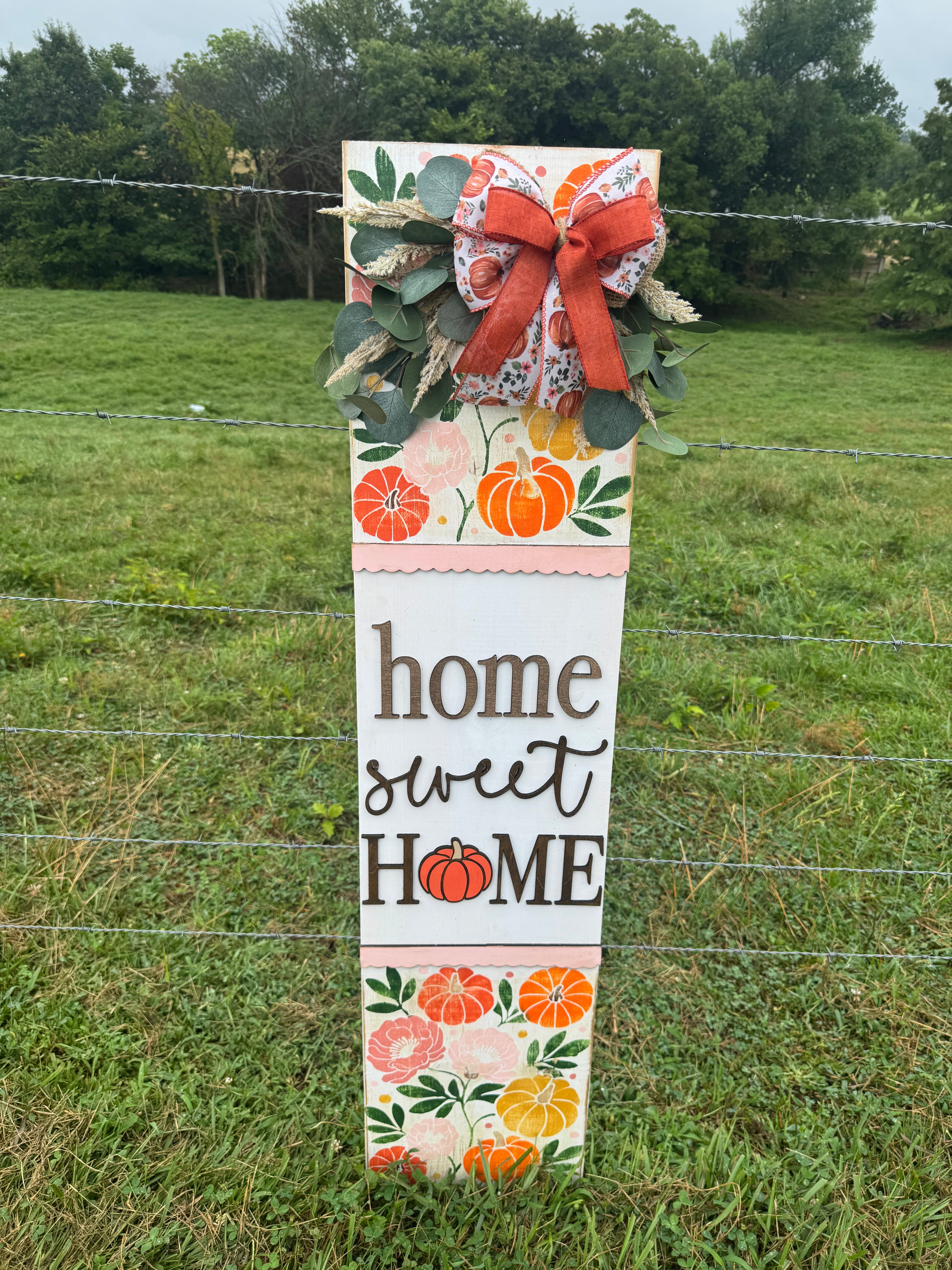 Pink Pumpkin Porch Signs