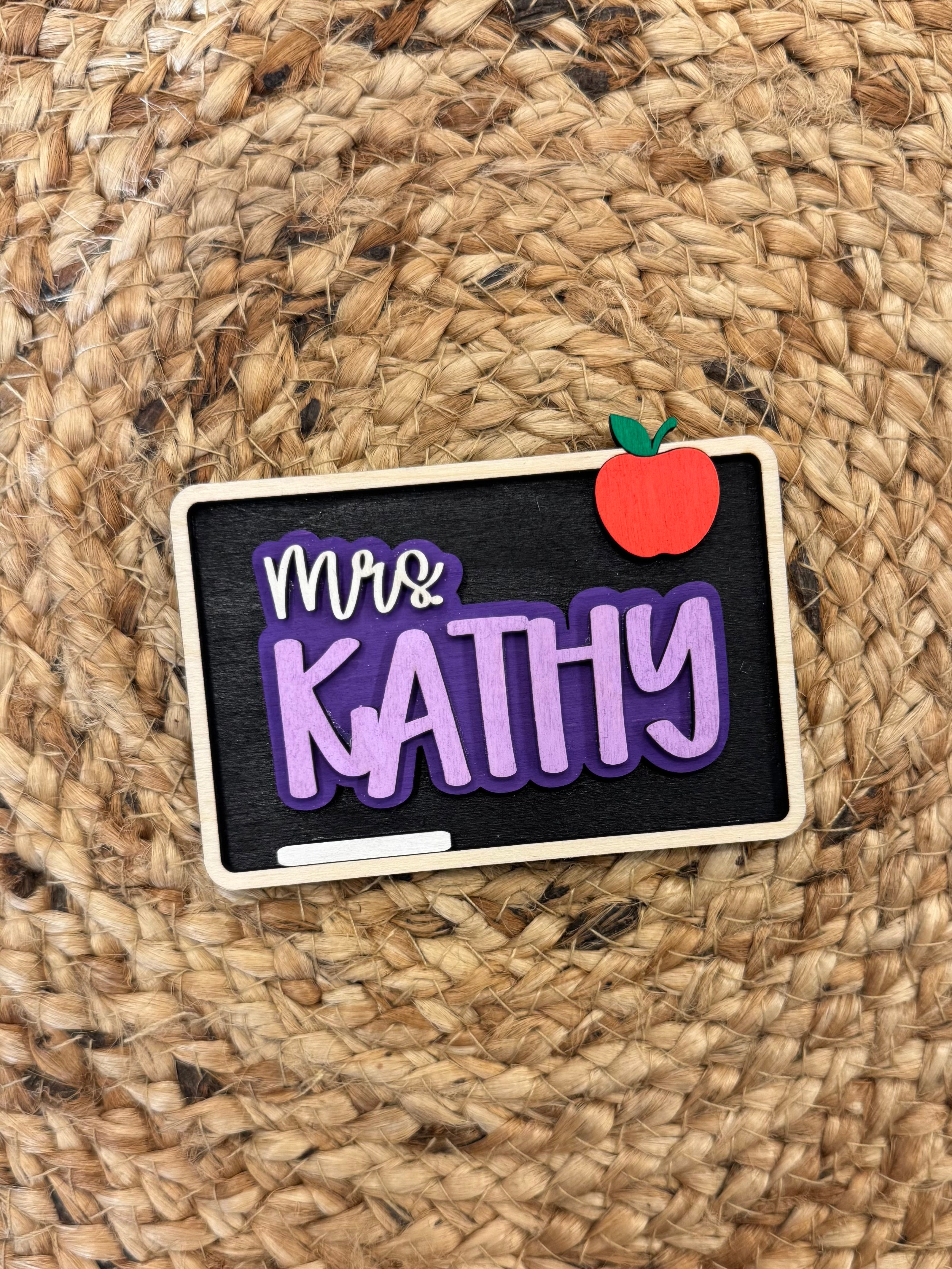 Chalkboard Teacher Name Magnet