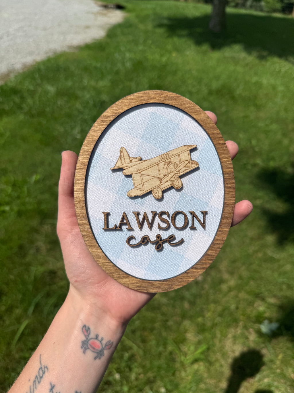Custom Fabric Name Plaque