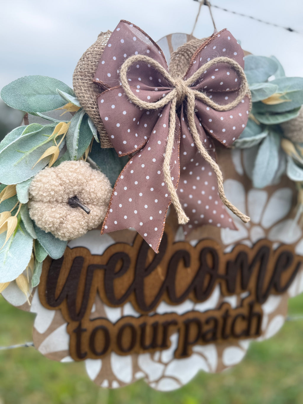 Polka Dot Pumpkin Porch Signs