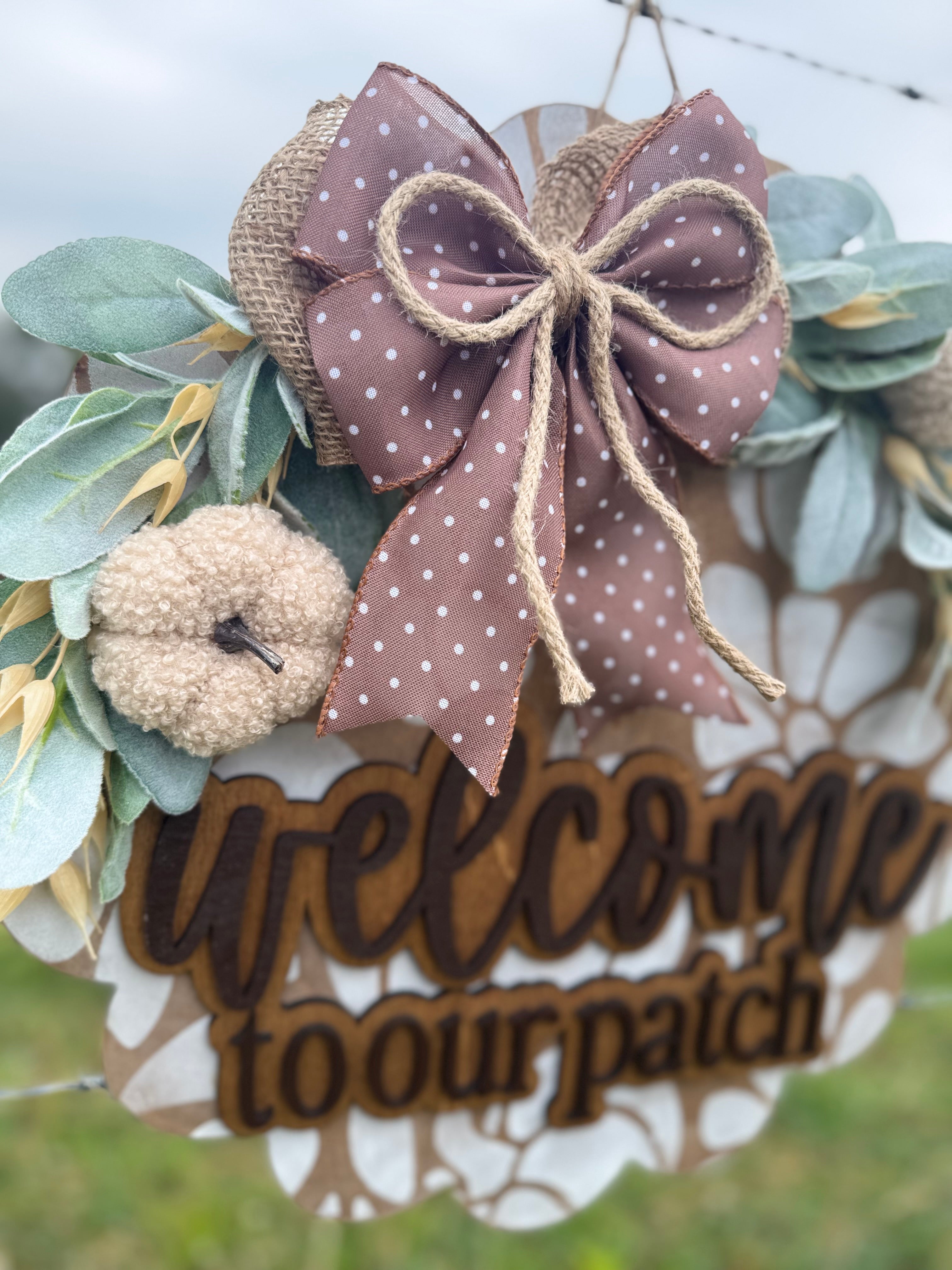Polka Dot Pumpkin Porch Signs