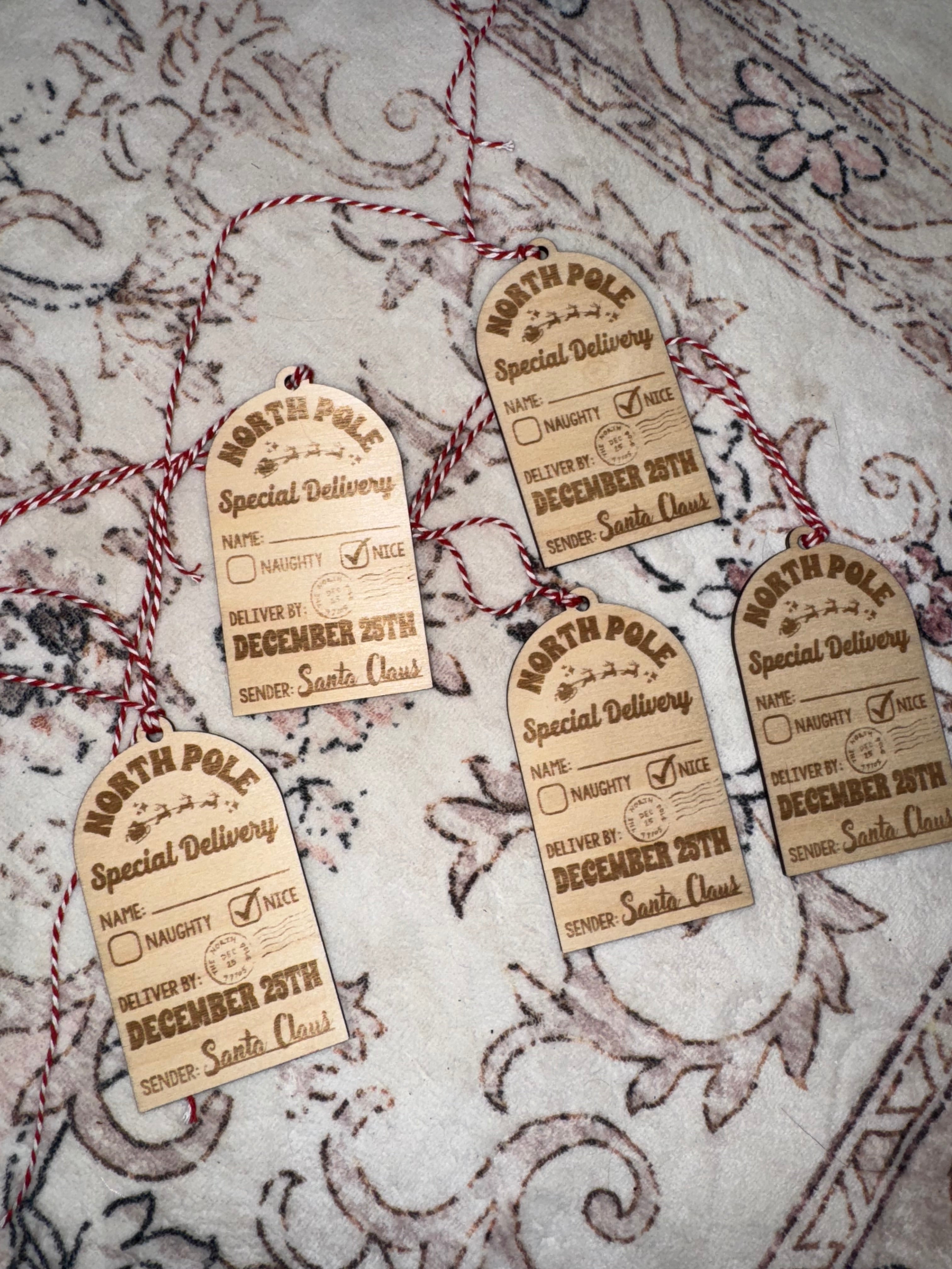 North Pole Special Delivery Tag