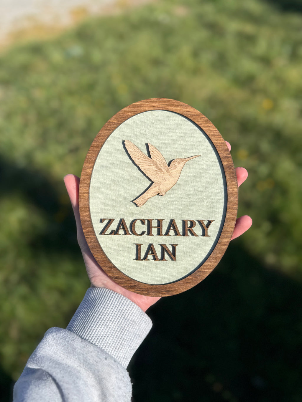 Custom Fabric Name Plaque
