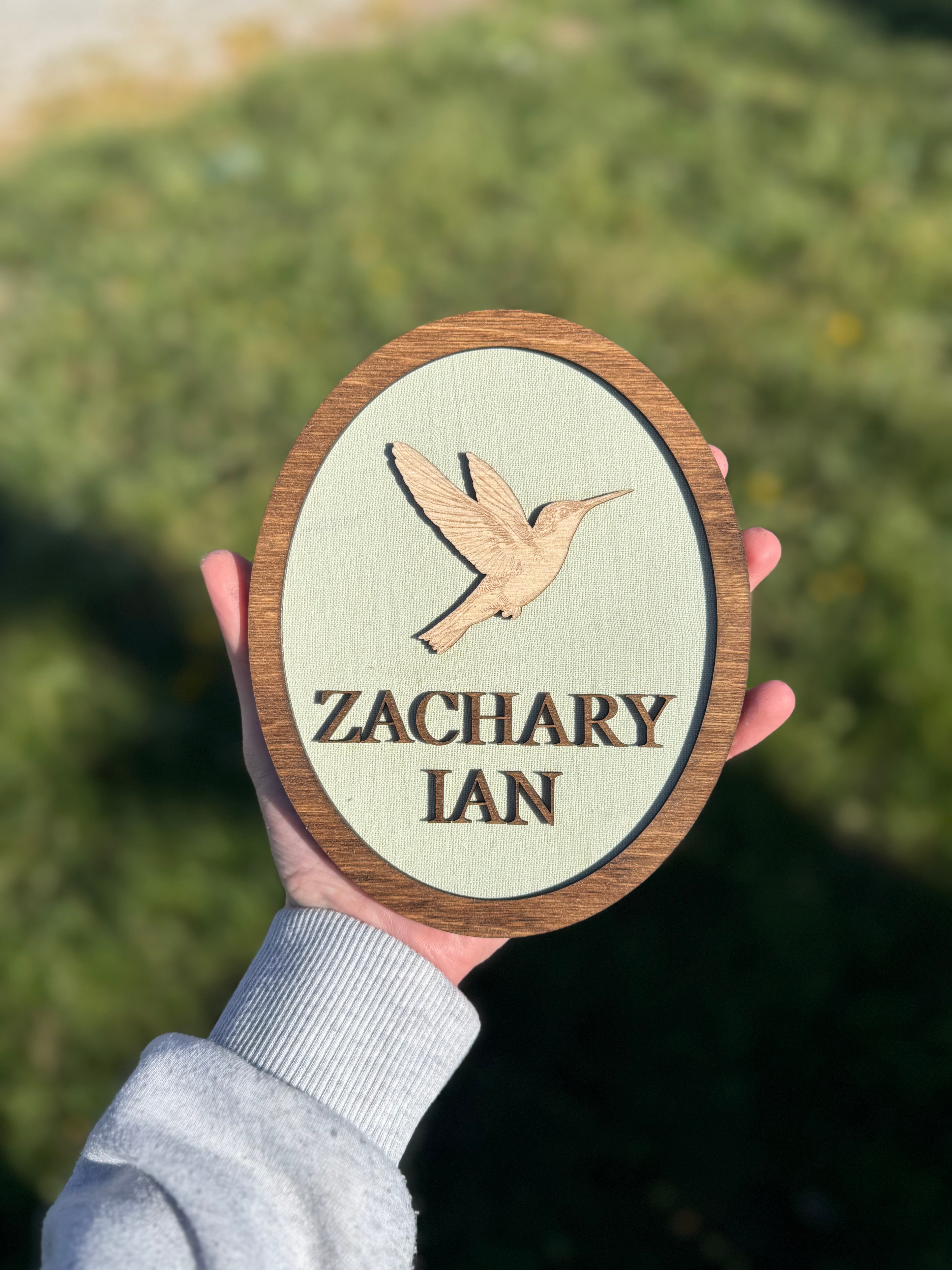 Custom Fabric Name Plaque