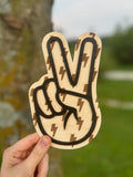 Lightning Bolt Peace Sign Wall Decor | Rad Little Dude Decor | Groovy Room Signs | Toddler Decorations | Big Kid Room | Trendy Kids | Babies