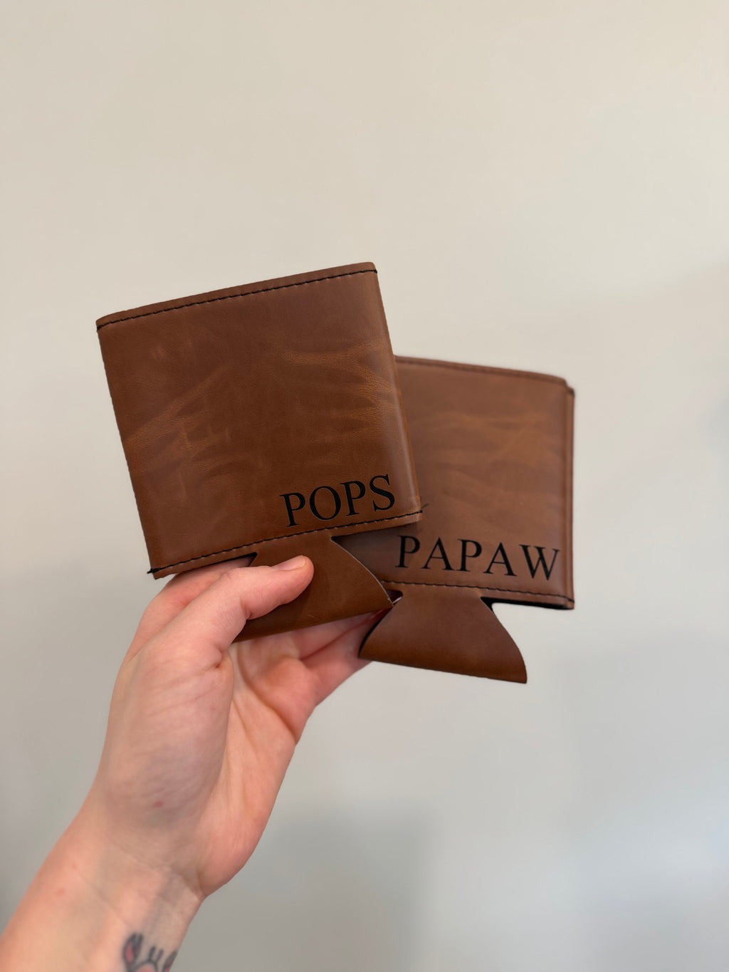 Custom Leatherette Can Holder