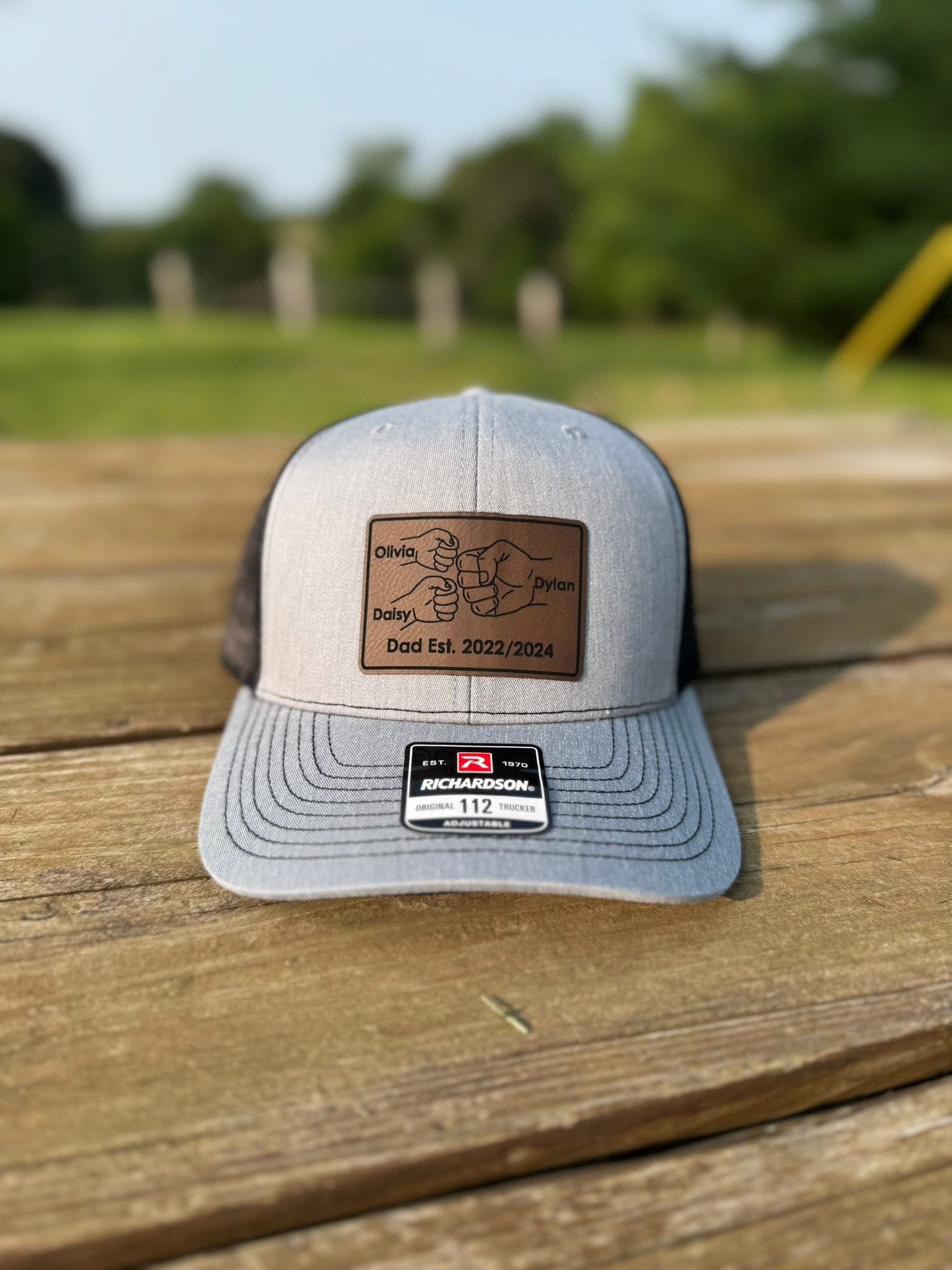 Custom Fist Bump Dad Patch Hats