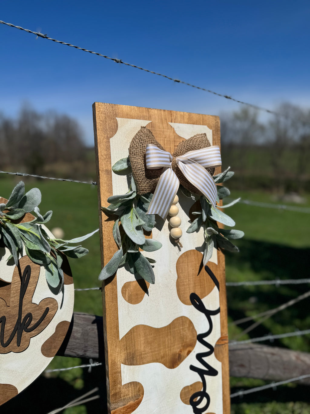 PREORDER Cow Print Porch Signs