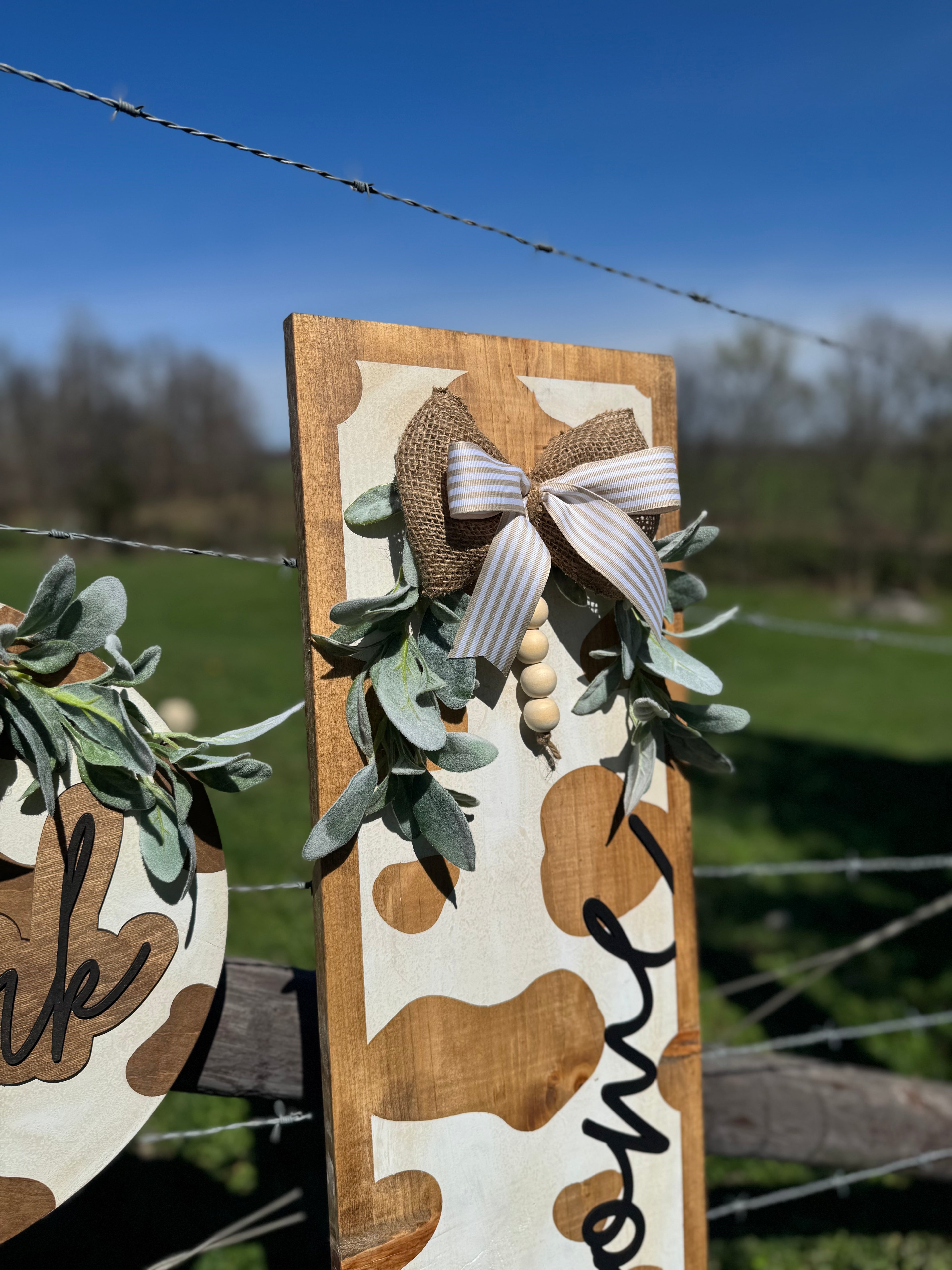PREORDER Cow Print Porch Signs