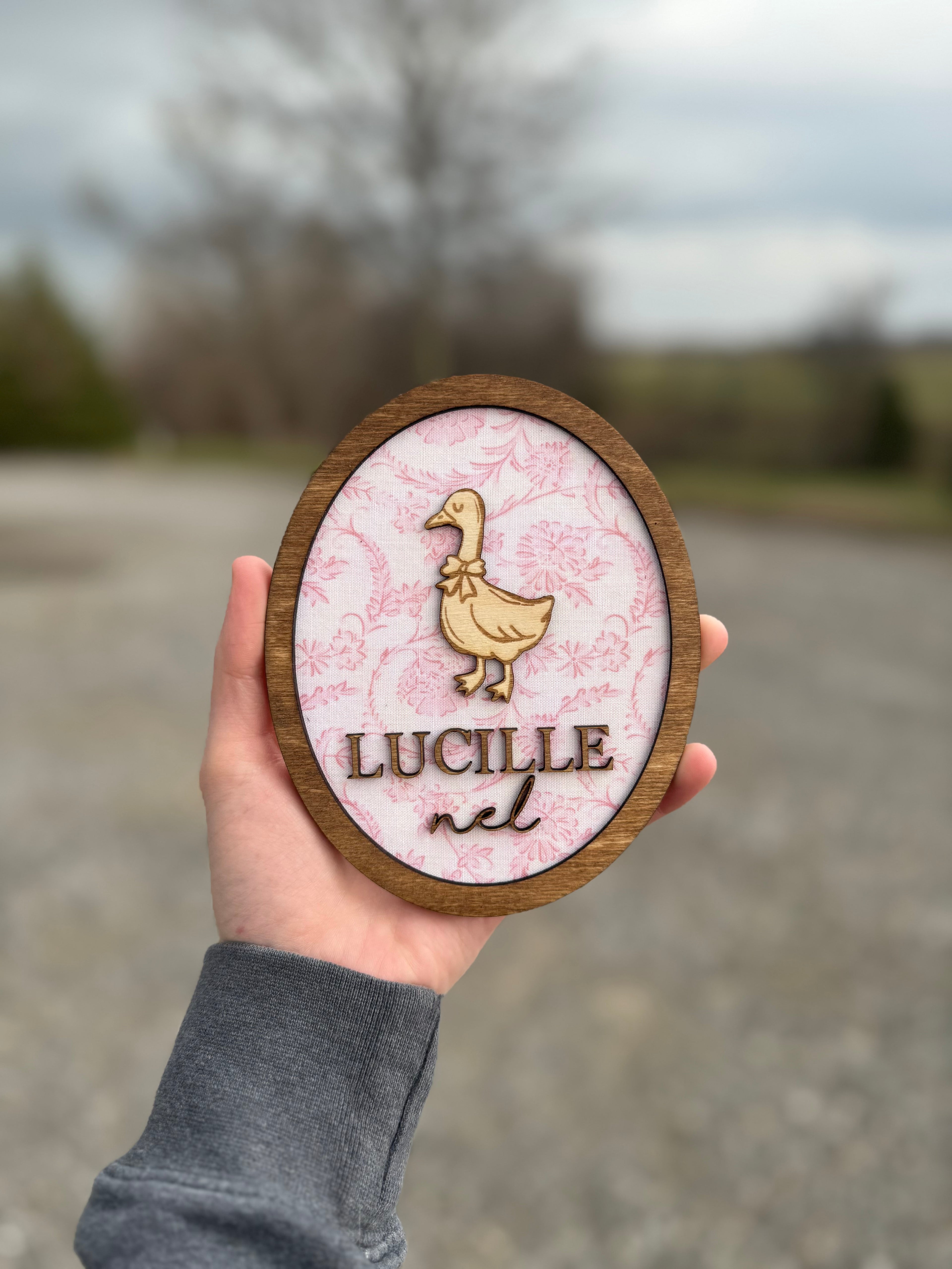 Custom Fabric Name Plaque