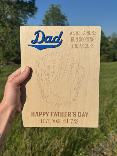 Custom Baseball Handprint Sign