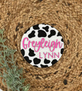 Cow Print Custom Birth Announcement Plaque