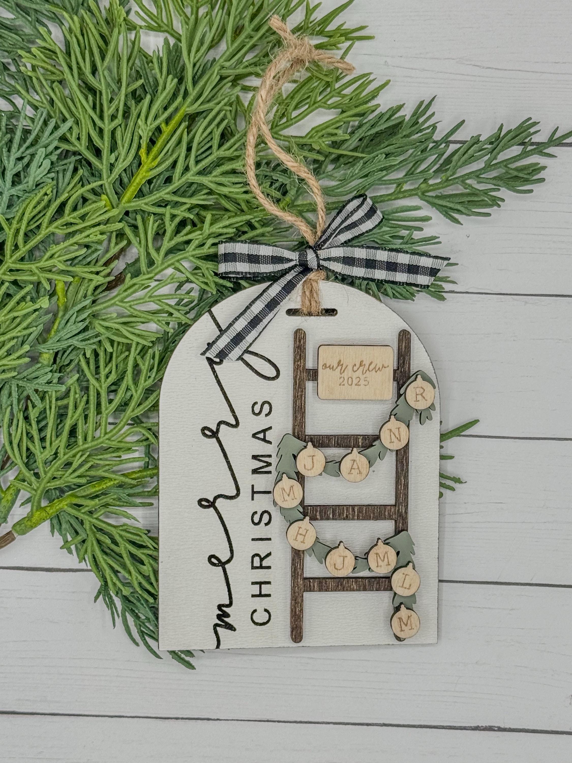Personalized Family Wood Christmas Ornament | Custom Ornament | Christmas Gift | Keepsake | Holiday Decor | Stocking Tag | Memorabilia