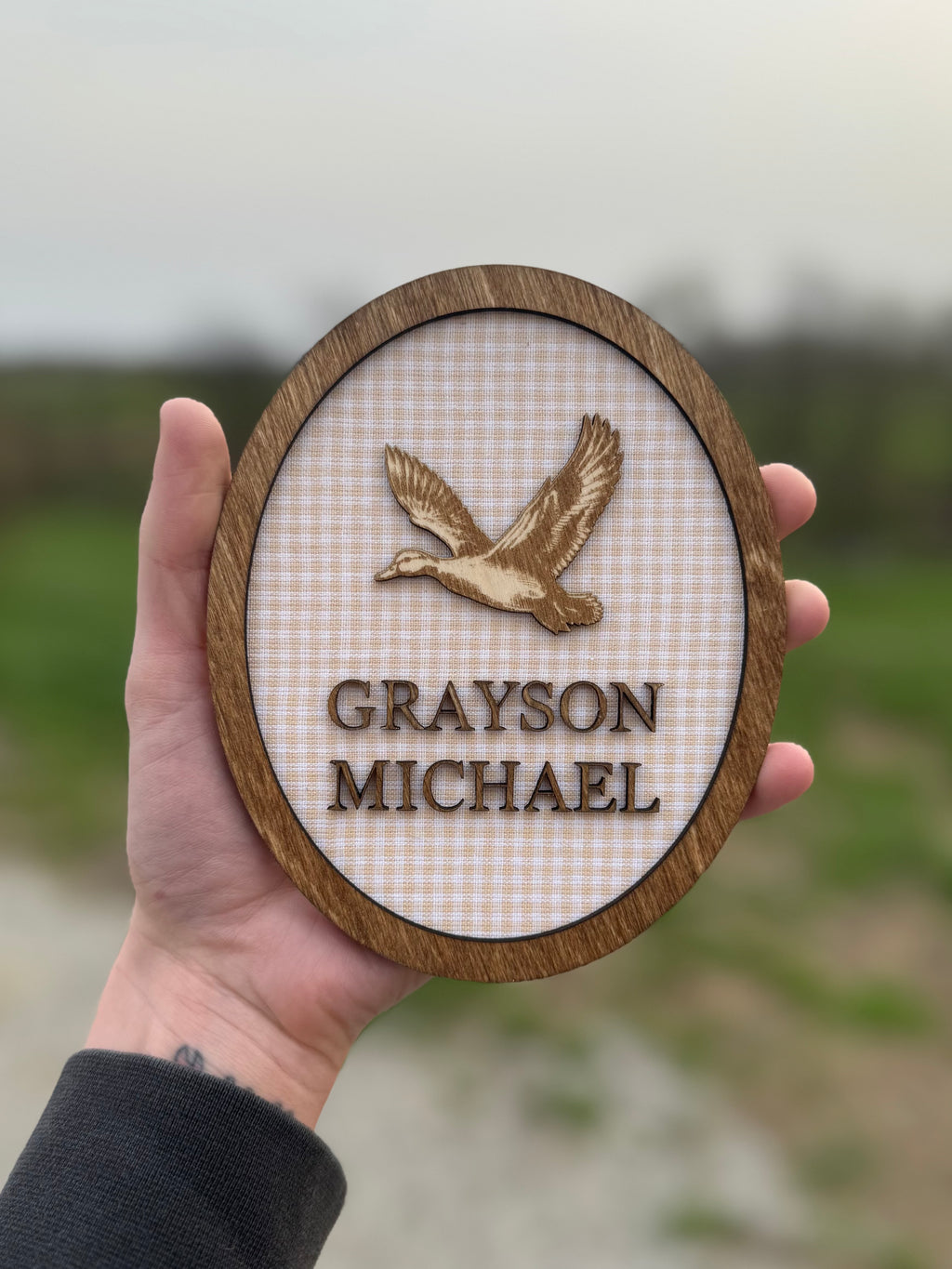 Custom Fabric Name Plaque