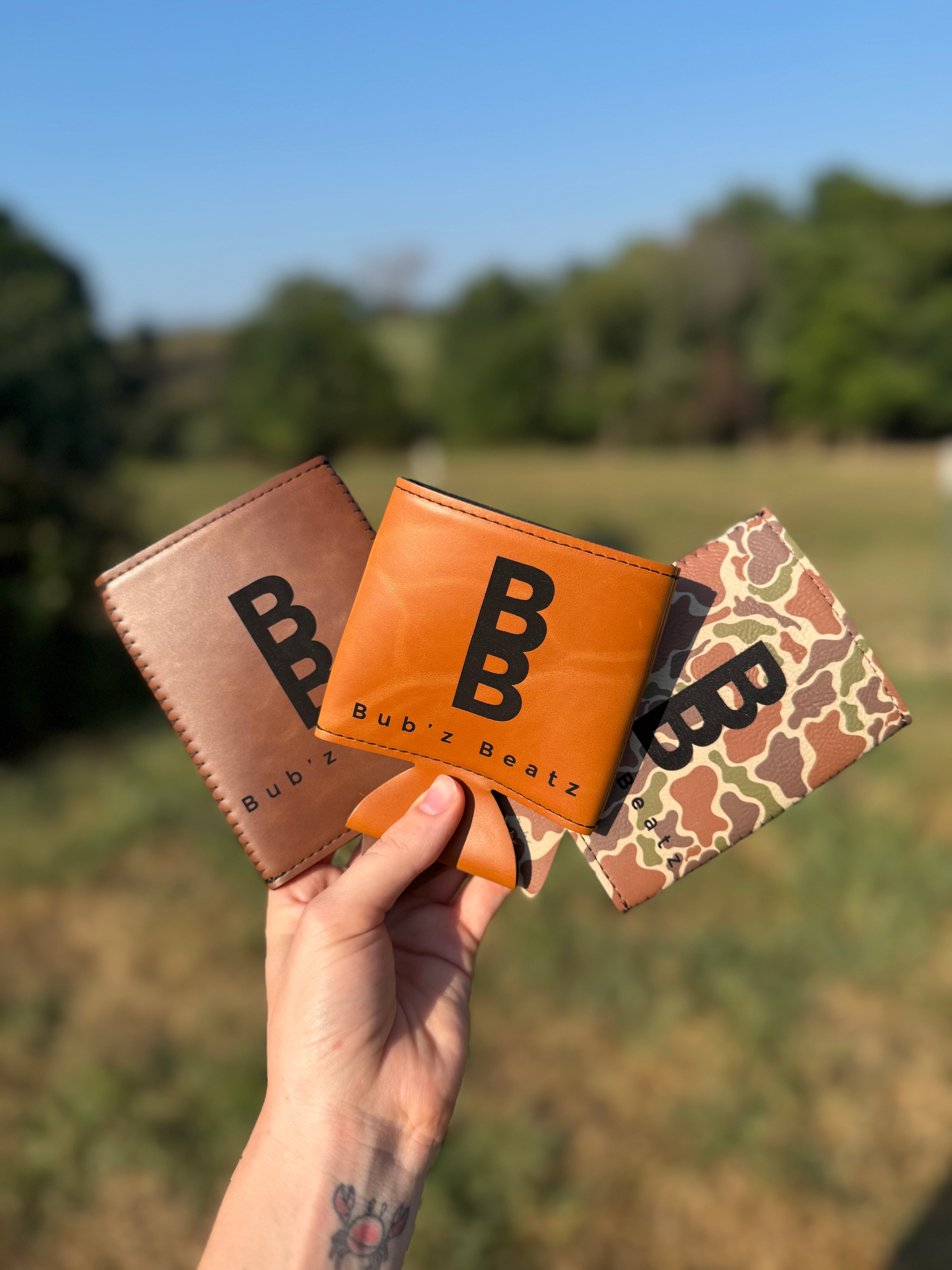 Custom Leatherette Can Holder